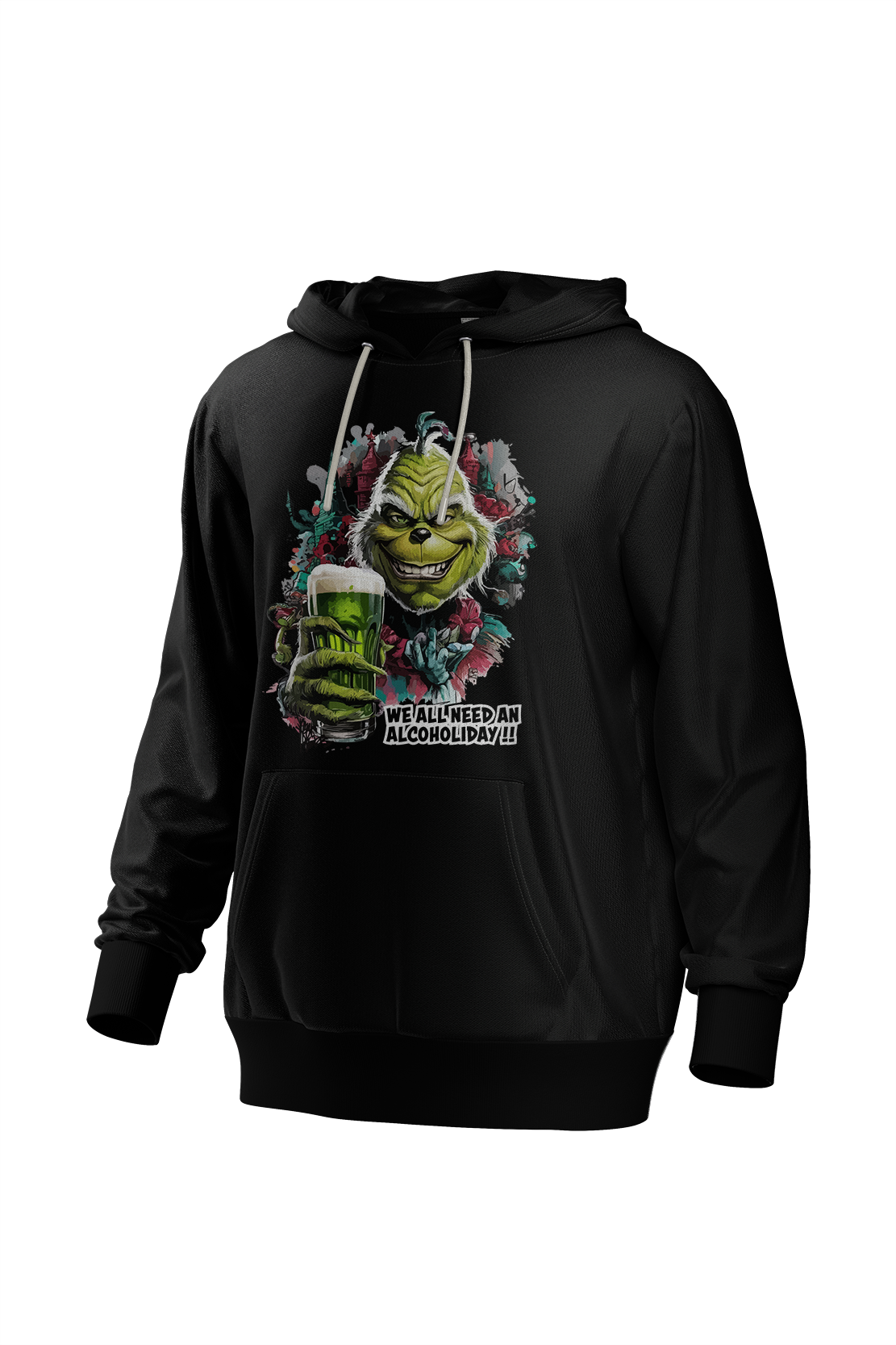 Hoodie humoristique - Grinch, we all need an alcoholiday | Komic.ca