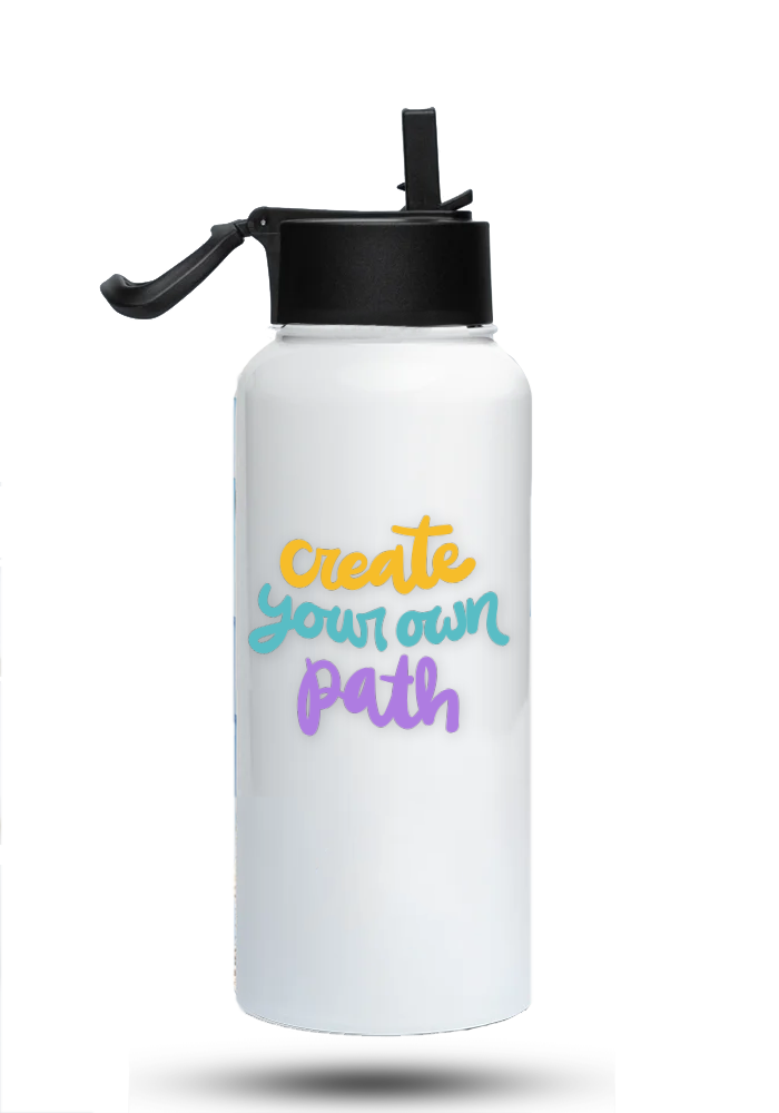 Bouteille d'eau humoristique - Create your own path | Komic.ca