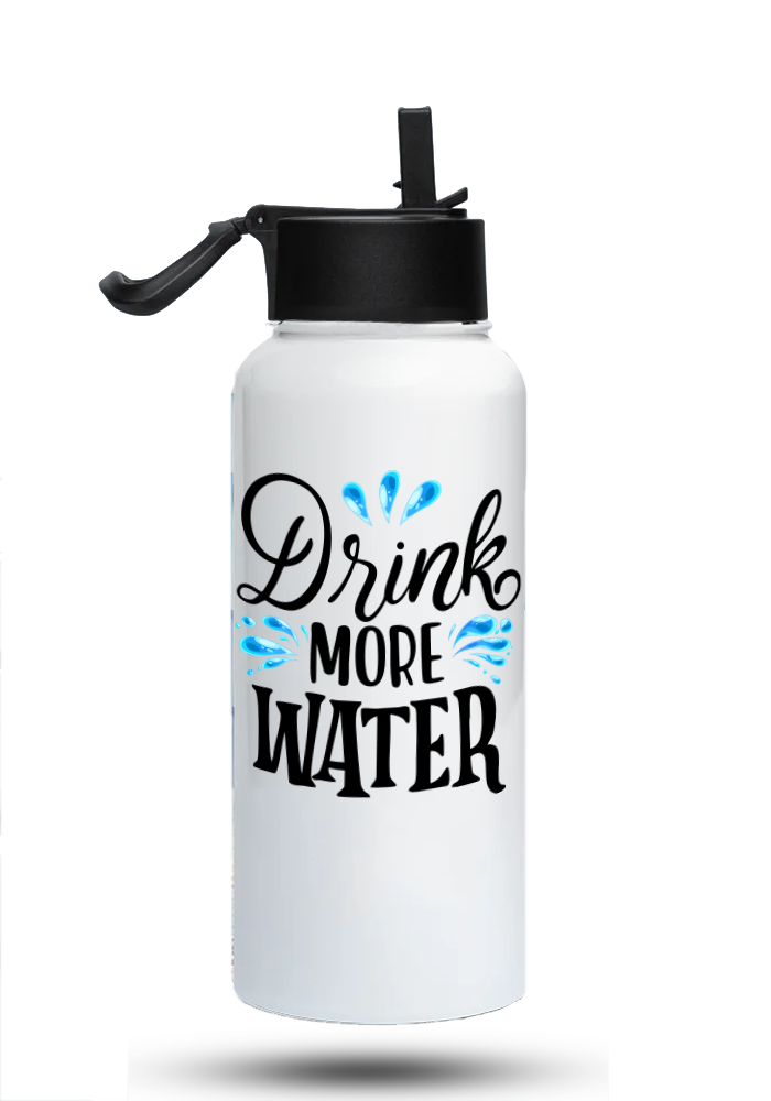 Bouteille d'eau humoristique - Drink more water | Komic.ca
