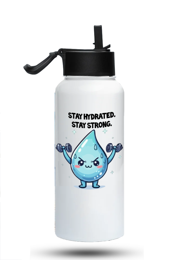Bouteille d'eau humoristique - Stay hydrated, stay strong | Komic.ca