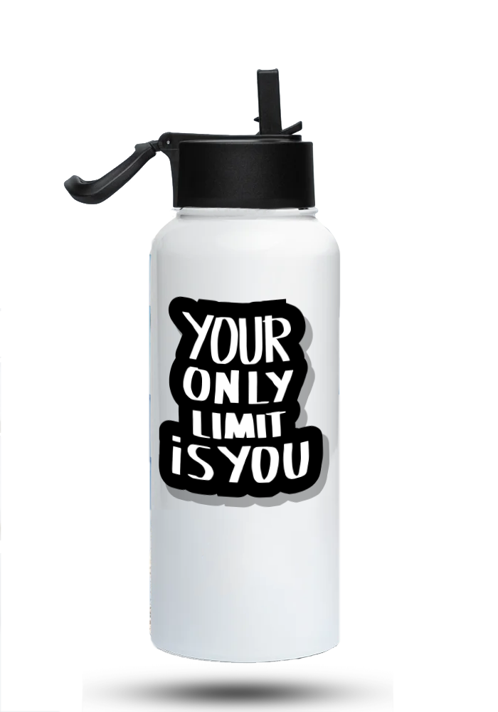 Bouteille d'eau humoristique - Your only limit is you | Komic.ca