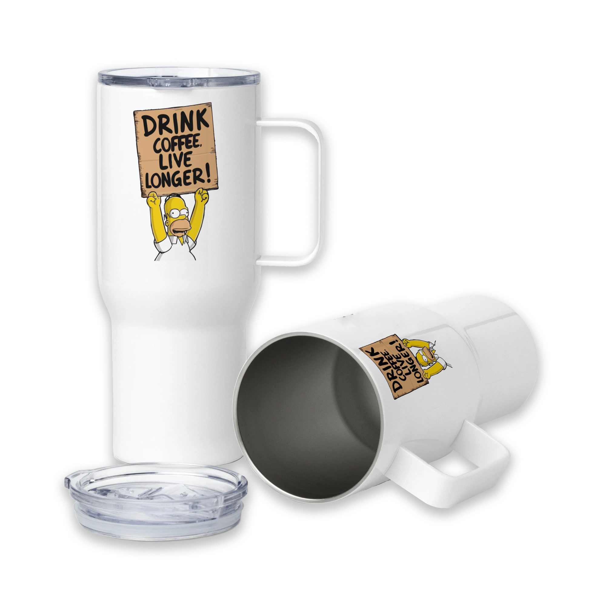 Tasse/Mug Humoristique - Drink coffee live longer | Komic.ca