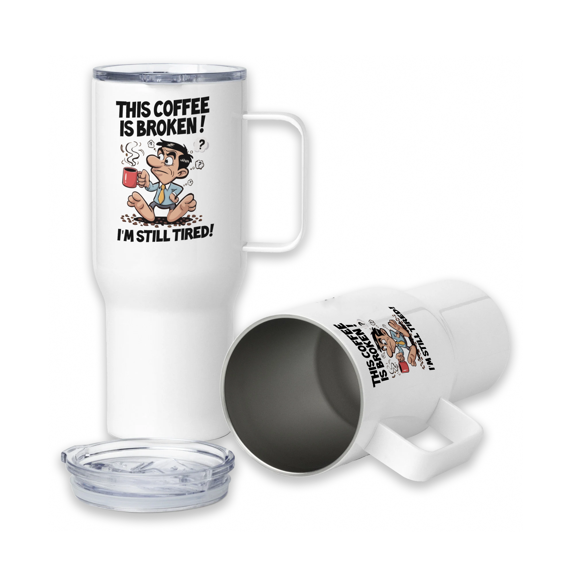 Tasse/Mug Humoristique - This coffee is broken, i'm still tired | Komic.ca