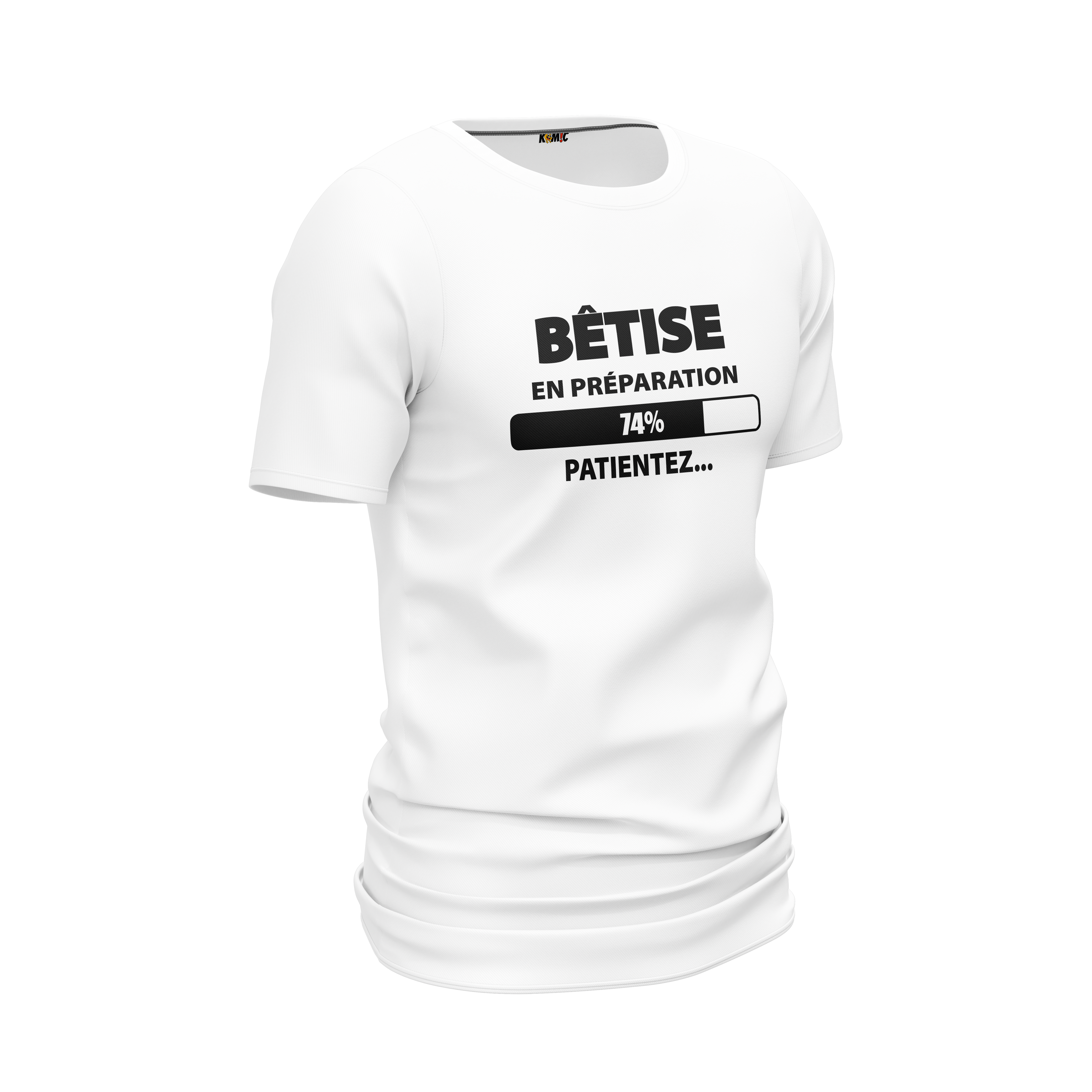 T-Shirt unisexe humoristique - Bêtise en préparation, patientez  | Komic
