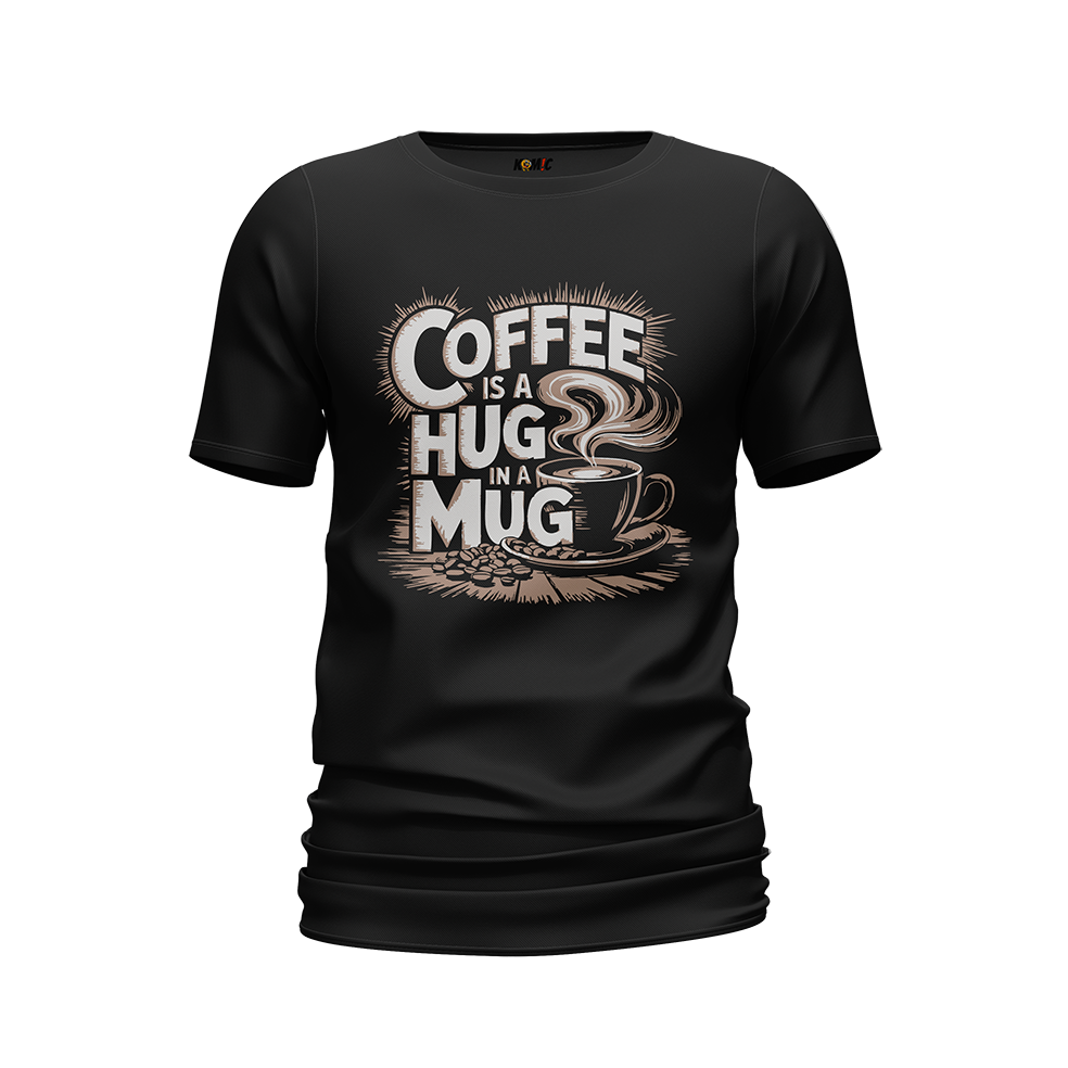 T-Shirt unisexe humoristique - Coffee is a hug in a mug | Komic