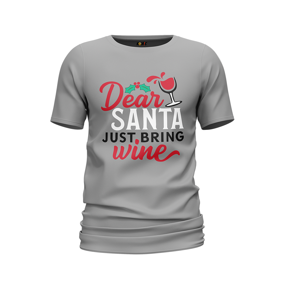 T-Shirt humoristique - Dear Santa, just bring wine | Komic