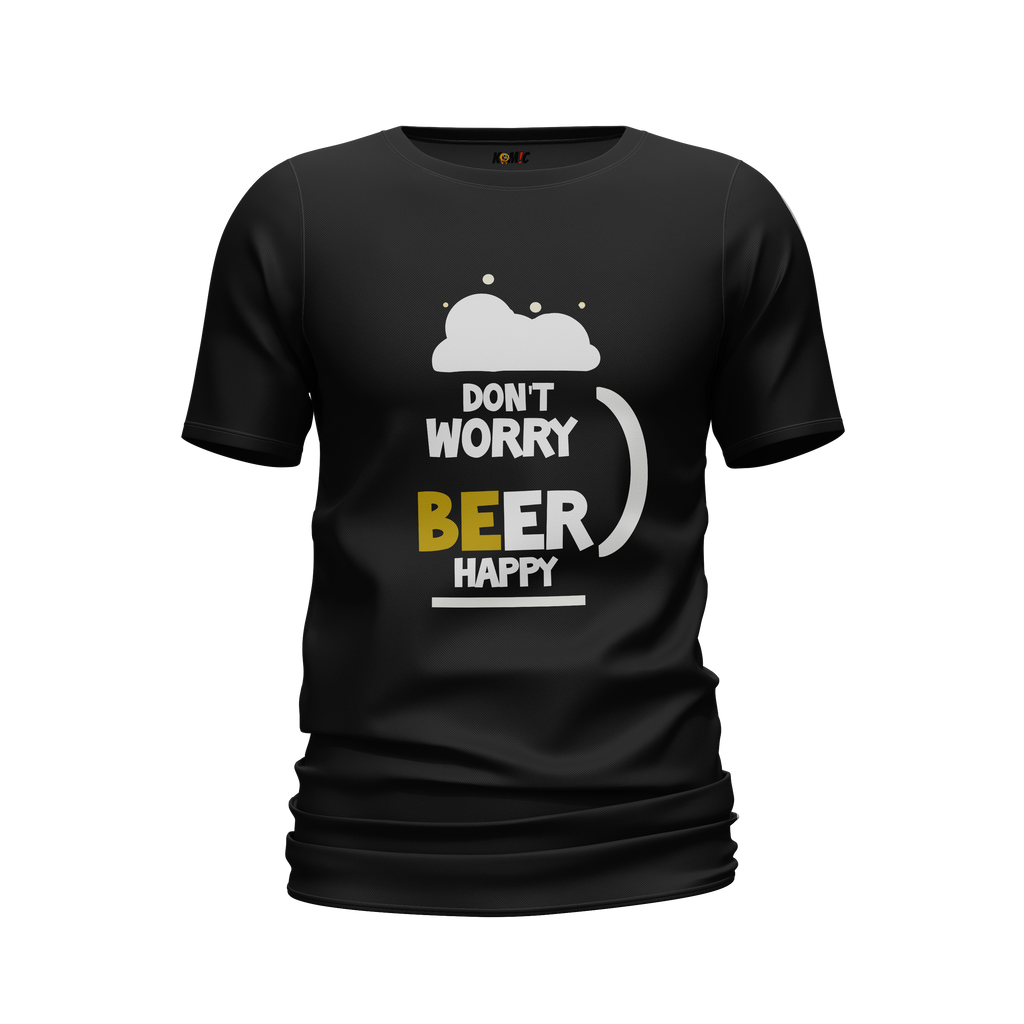 T-Shirt unisexe humoristique - Don't worry BEER happy | Komic