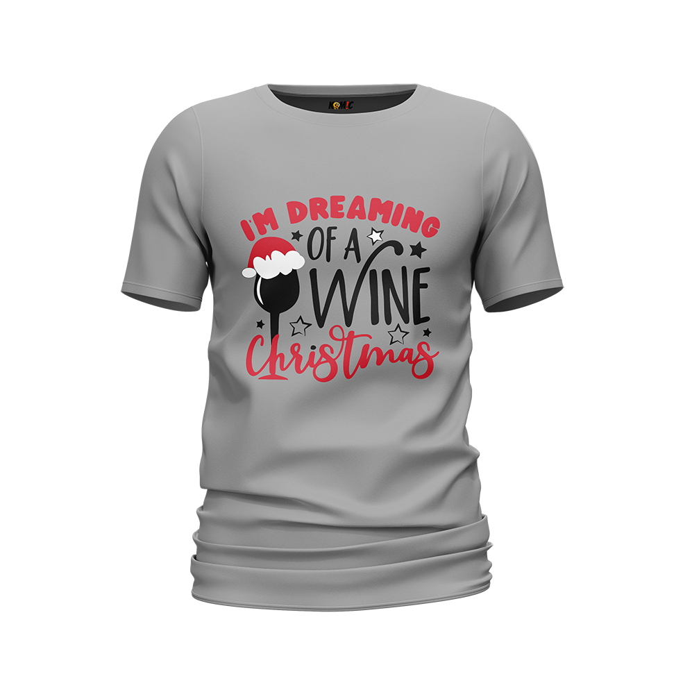 T-Shirt humoristique - I dreaming of a wine christmas | Komic