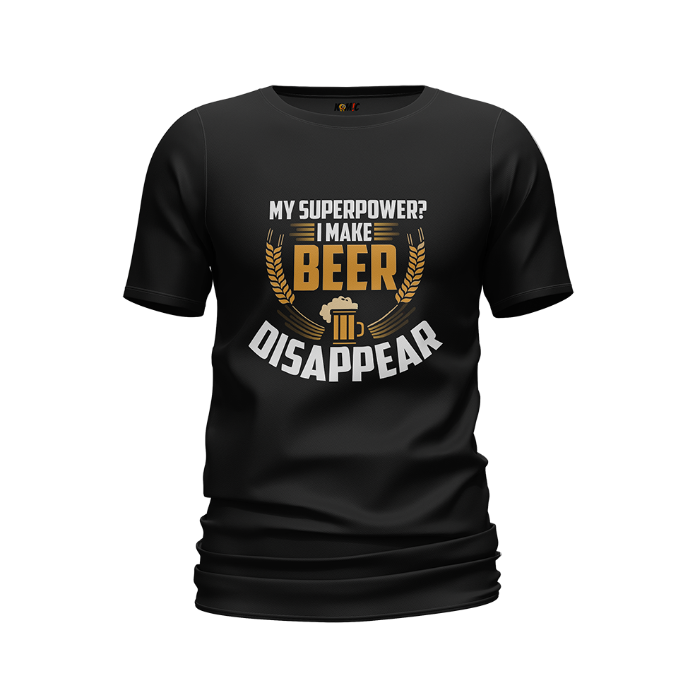 T-Shirt humoristique - My superpower, i make beer disappear | Komic.ca