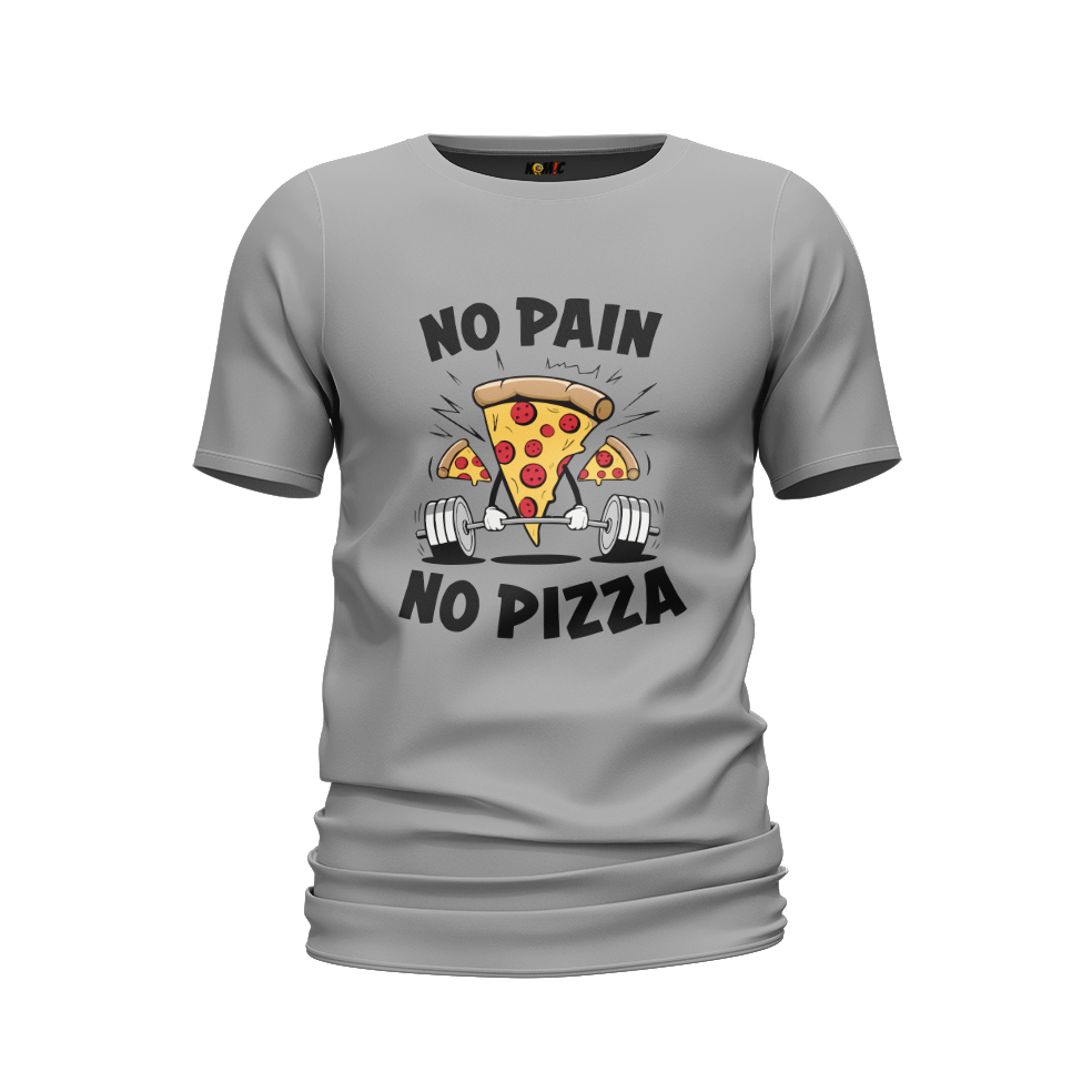 T-Shirt humoristique - No pain no pizza | Komic.ca