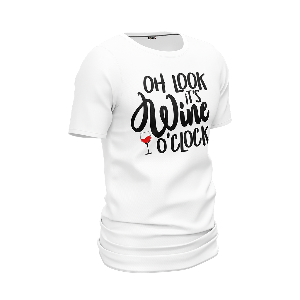 T-Shirt humoristique - Oh look, it's WINE o'clock | Komic