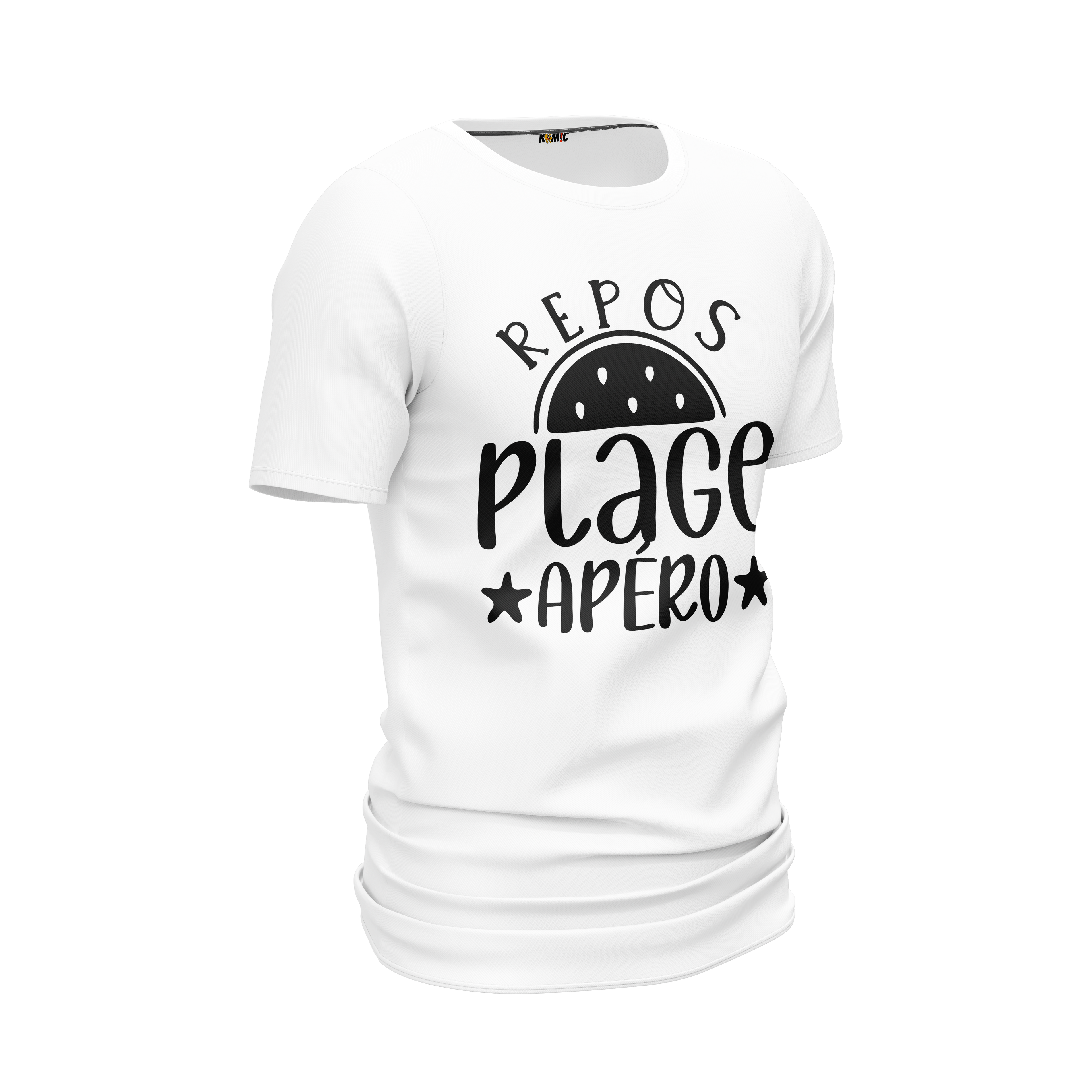 T-Shirt unisexe humoristique - Repos, plage, apéro | Komic