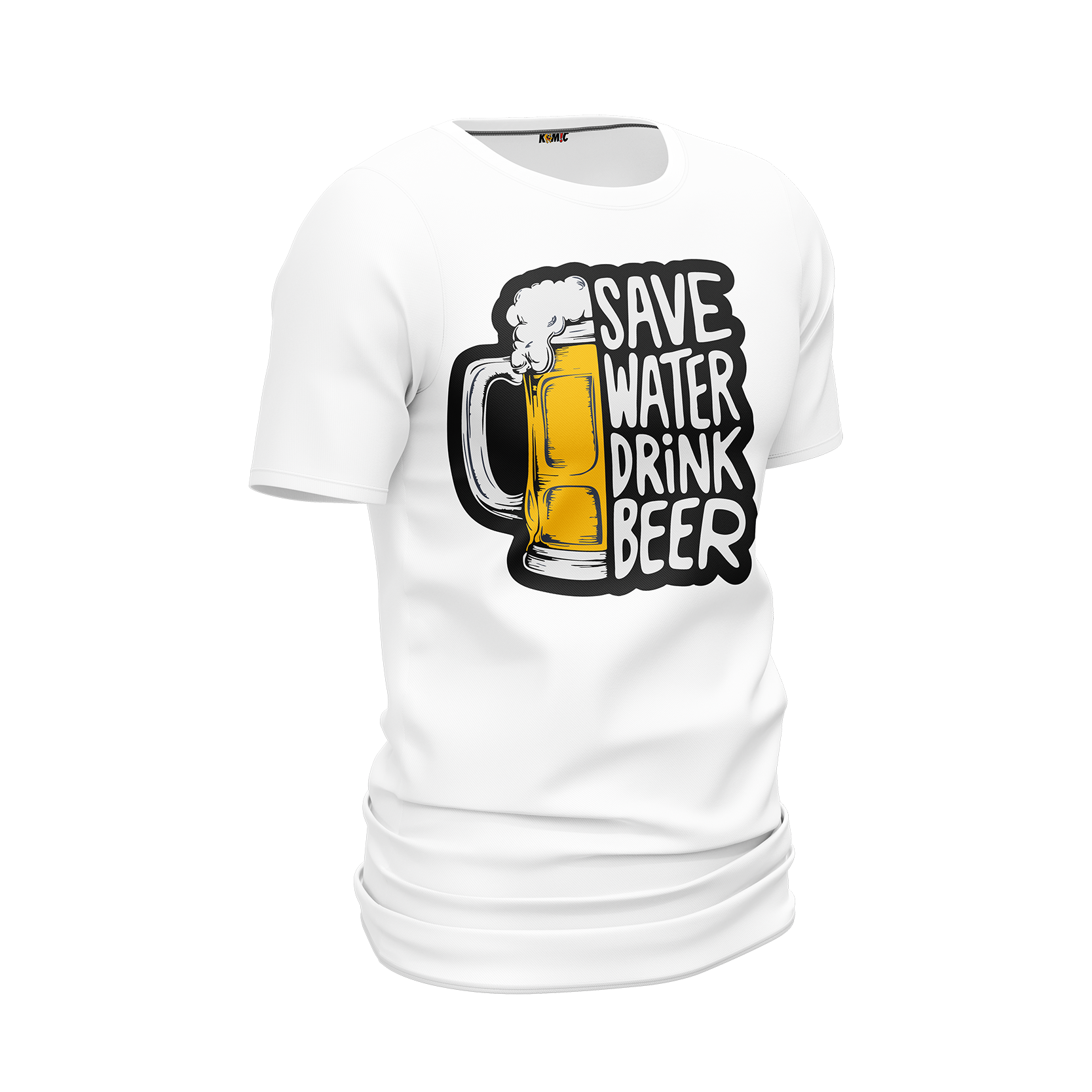 T-Shirt unisexe humoristique - Save water drink beer | Komic