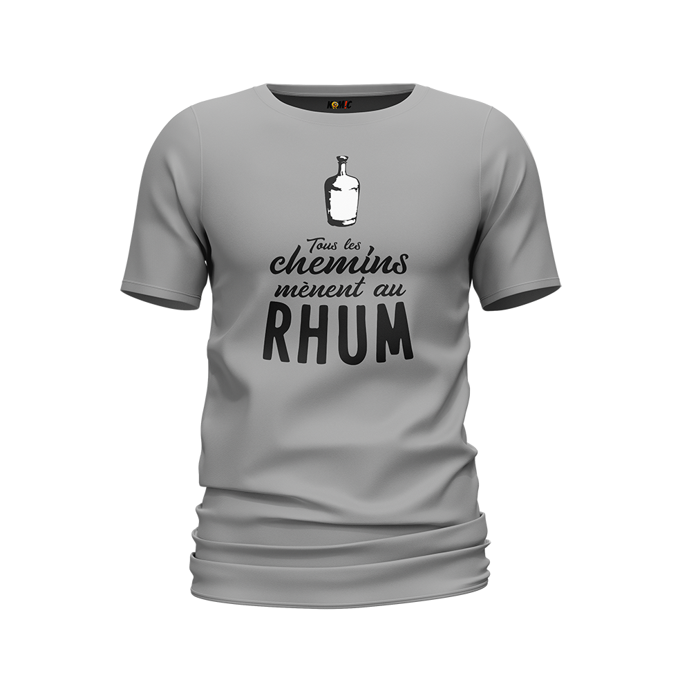 T-Shirt unisexe humoristique - Tous les chemins mènent au RHUM | Komic