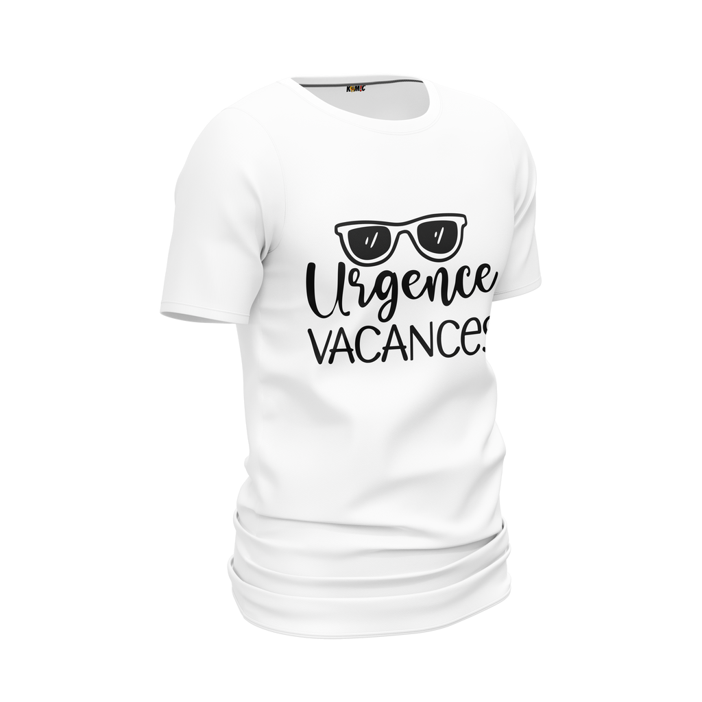 T-Shirt DryBlend® humoristique - Urgence Vacances | Komic