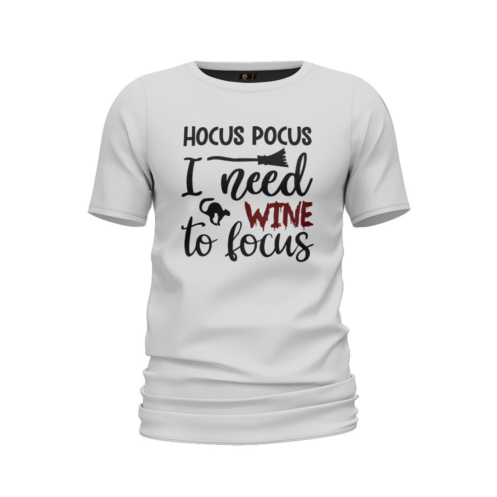 T-Shirt humoristique - Hocus pocus i need wine to focus | Komic.ca