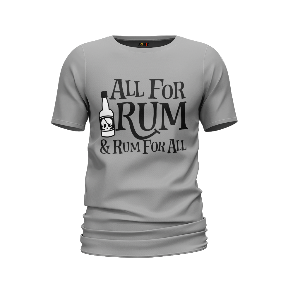 T-Shirt humoristique - All for rum & rum for all | Komic.ca