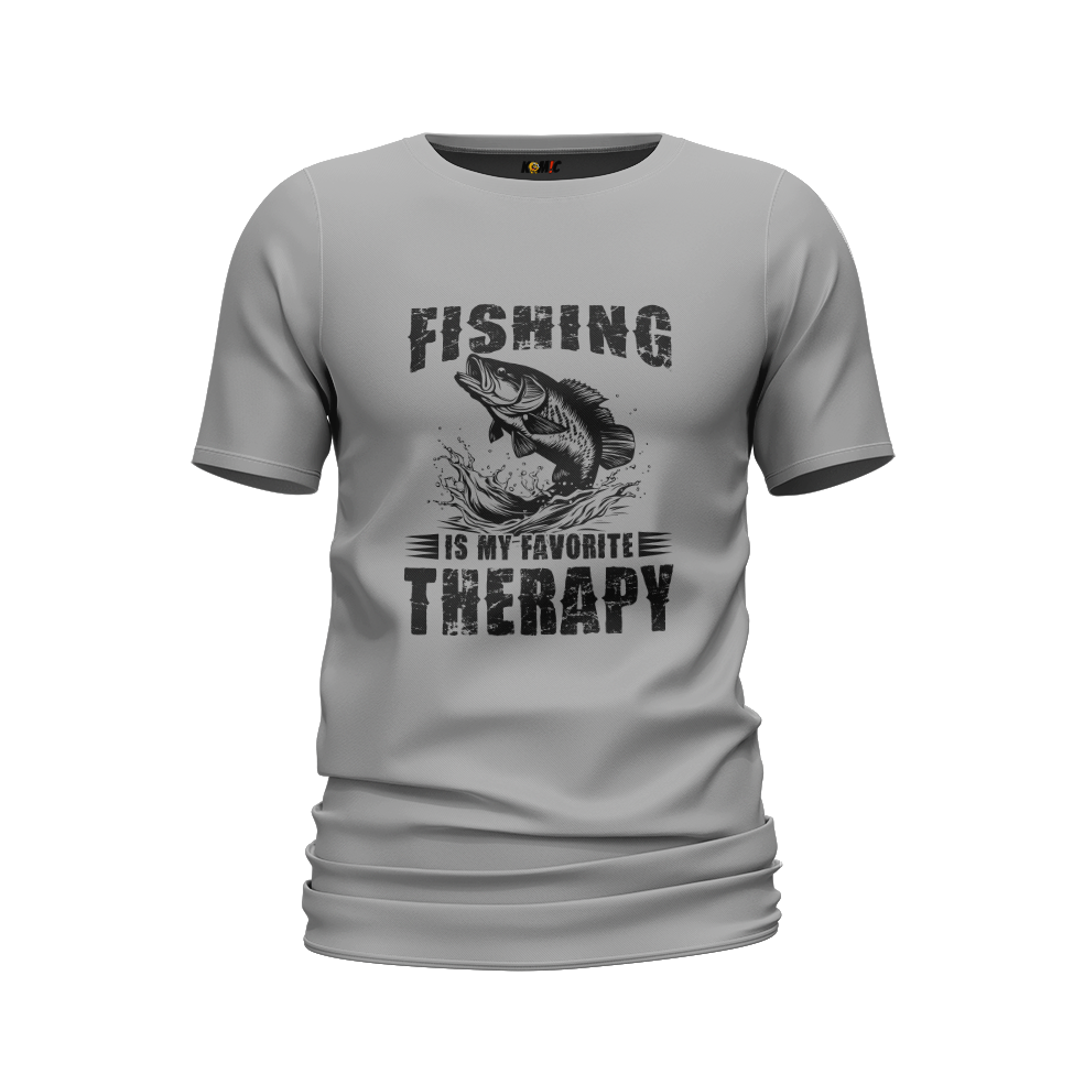 T-Shirt humoristique - Fishing is my favorite therapy | Komic.ca