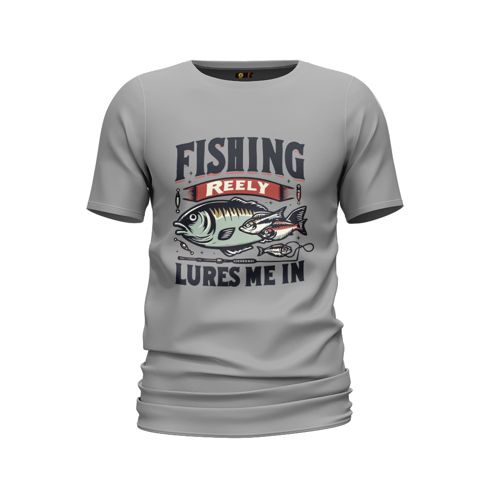 T-shirt humoristique - Fishing reely lures me in | Komic.ca