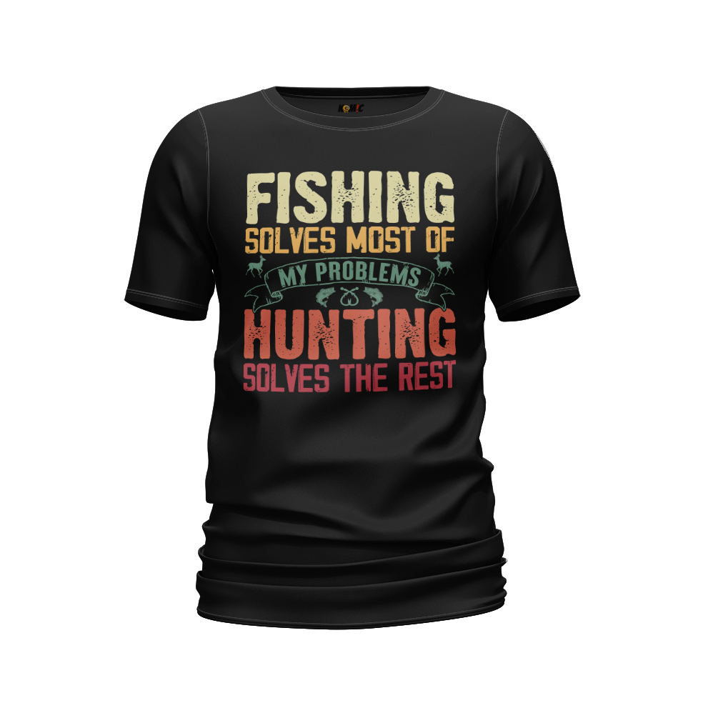 T-Shirt humoristique - Fishing solves most of my problems | Komic.ca