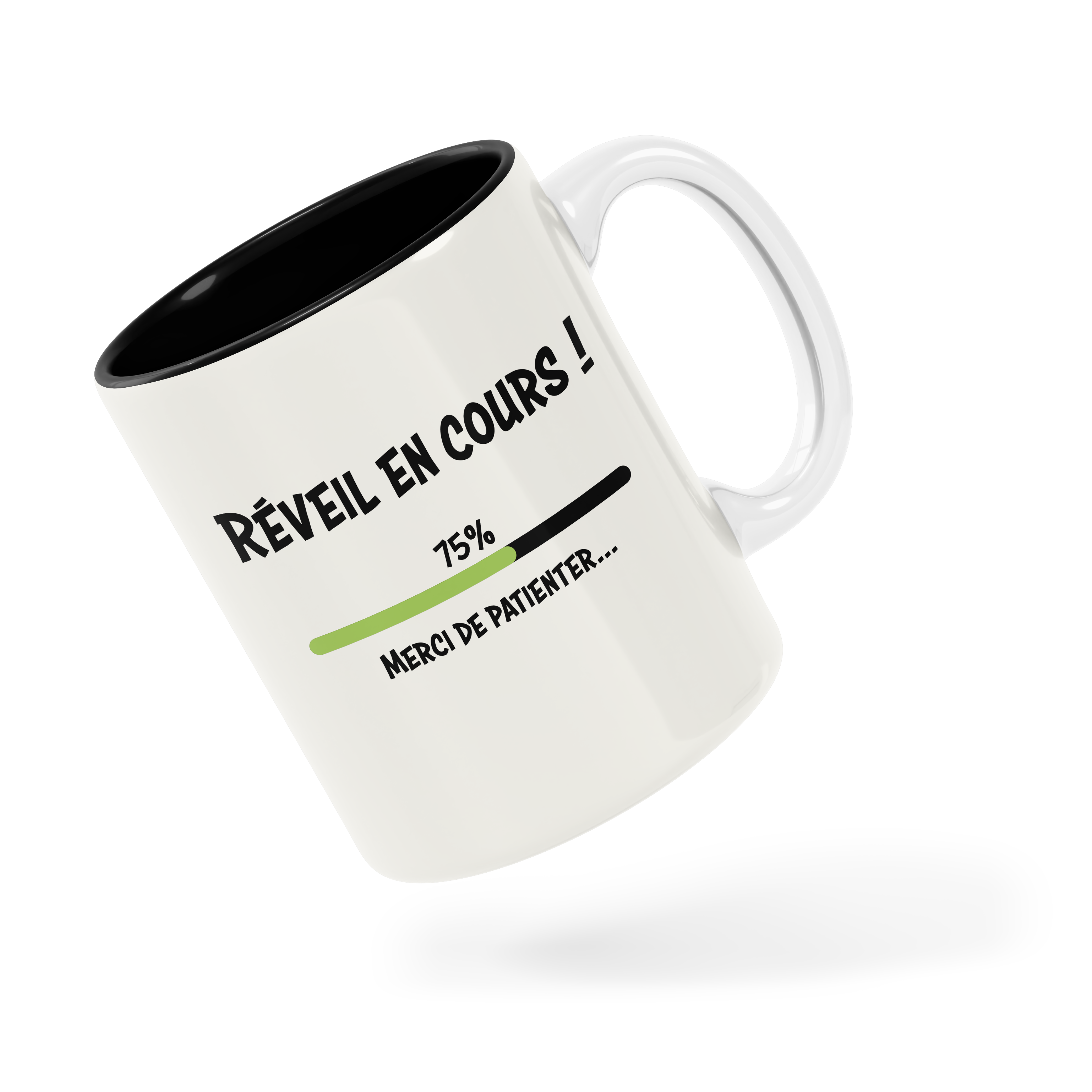 Tasse/mug humoristique - Réveil en cours, merci de patientez | Komic