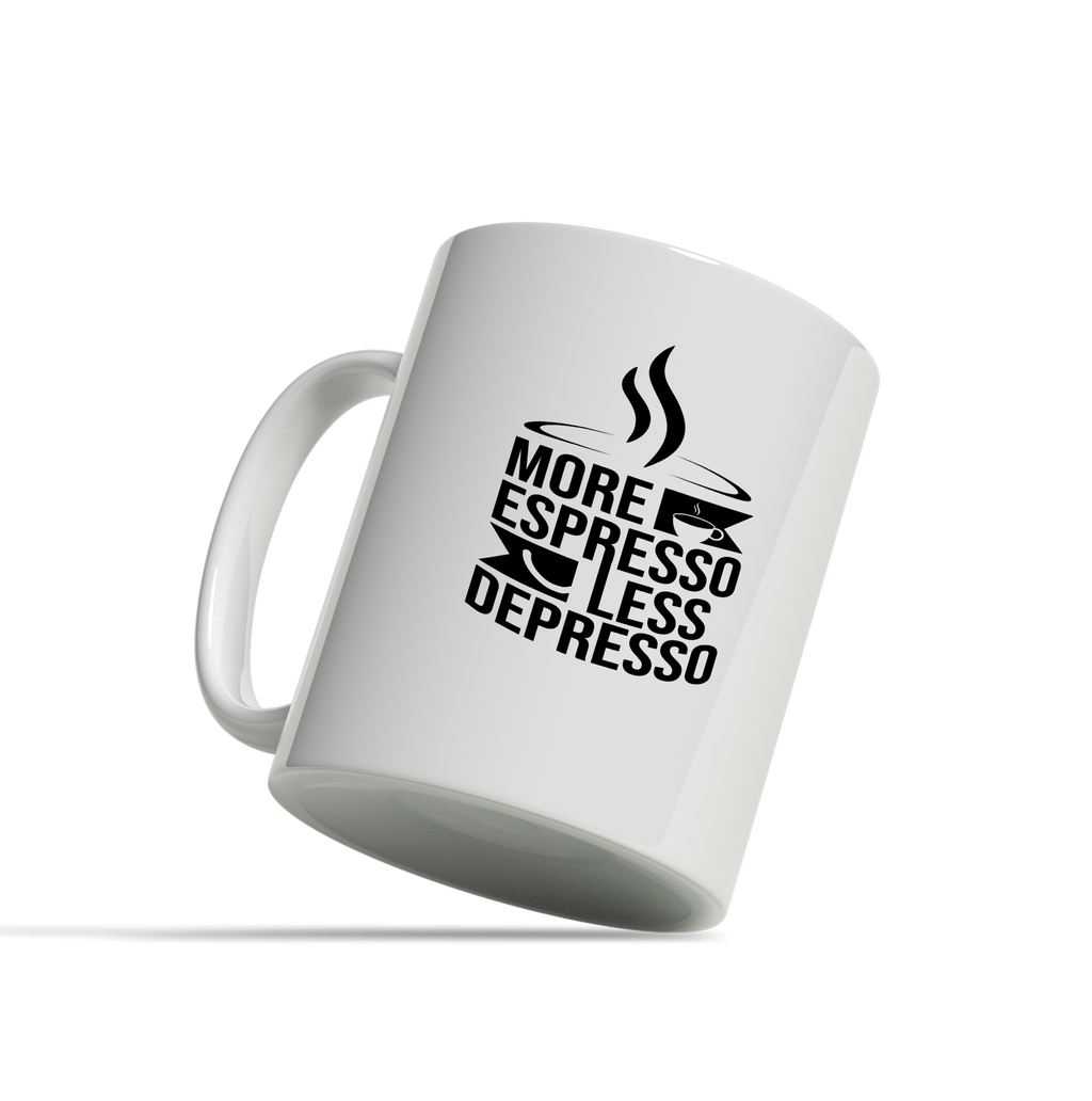Tasse/Mug Humoristique - More espresso less depresso | Komic.ca