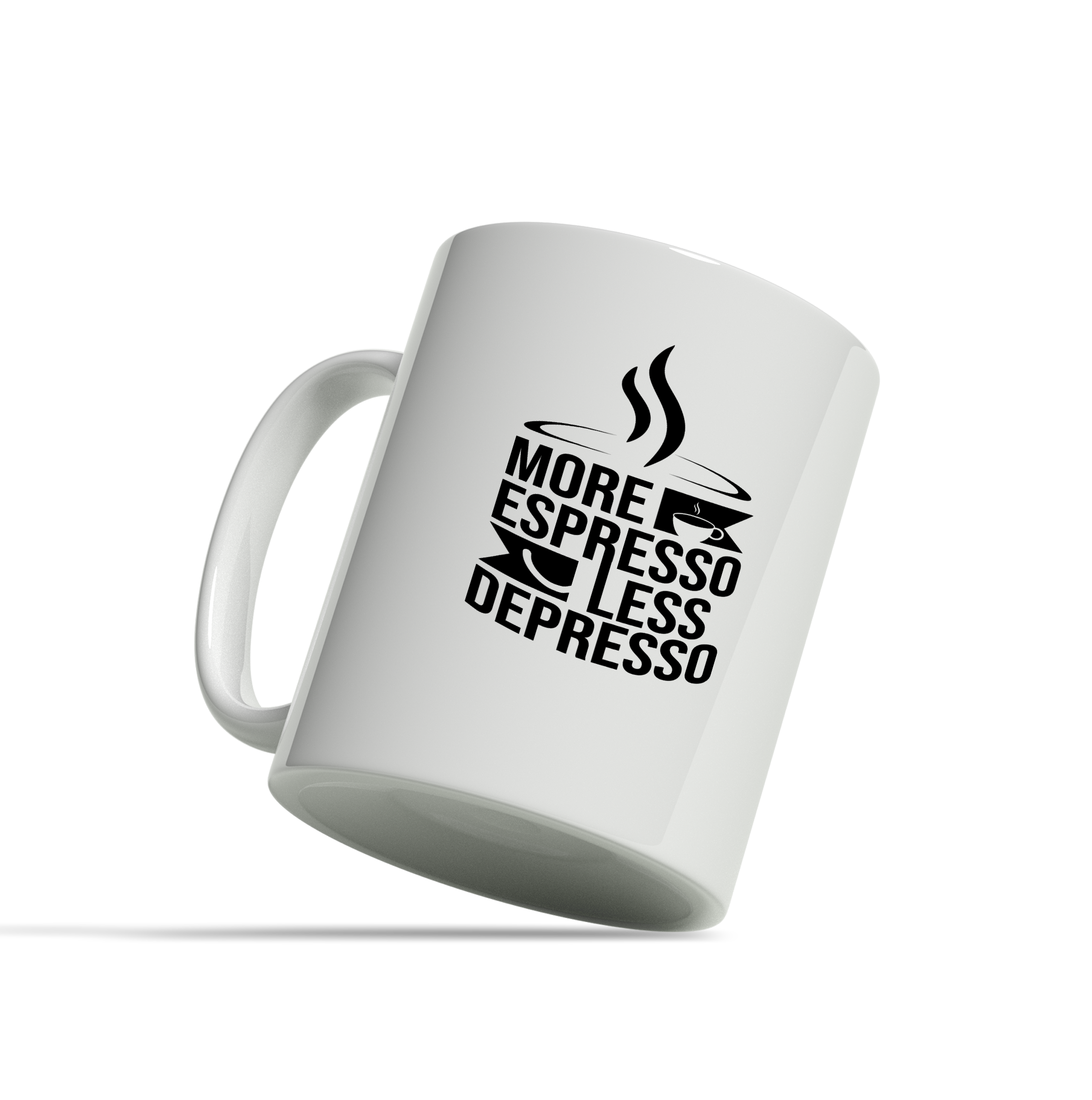 Tasse/Mug Humoristique - More espresso less depresso | Komic.ca