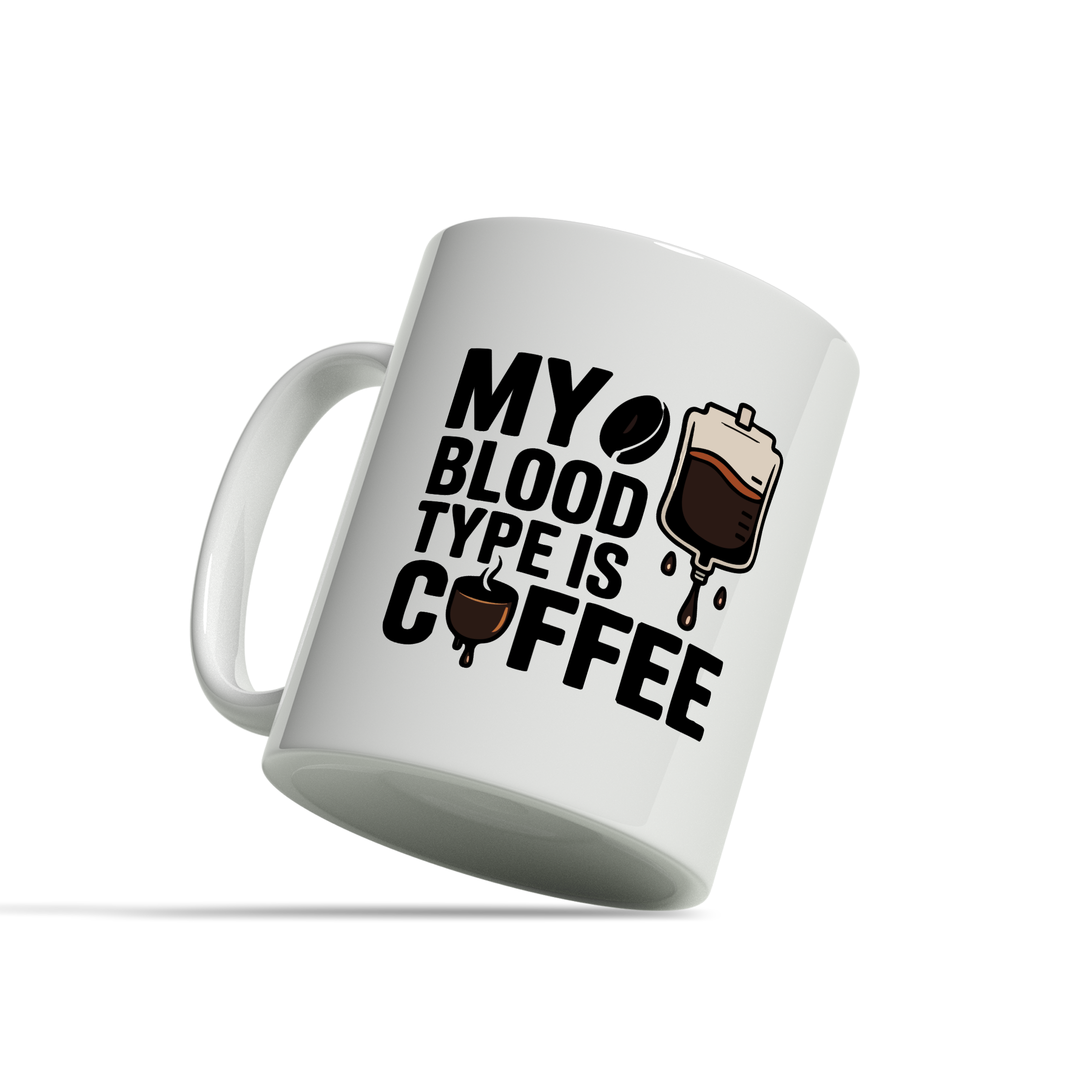 Tasse/Mug humoristique - My blood type is coffee | Komic.ca