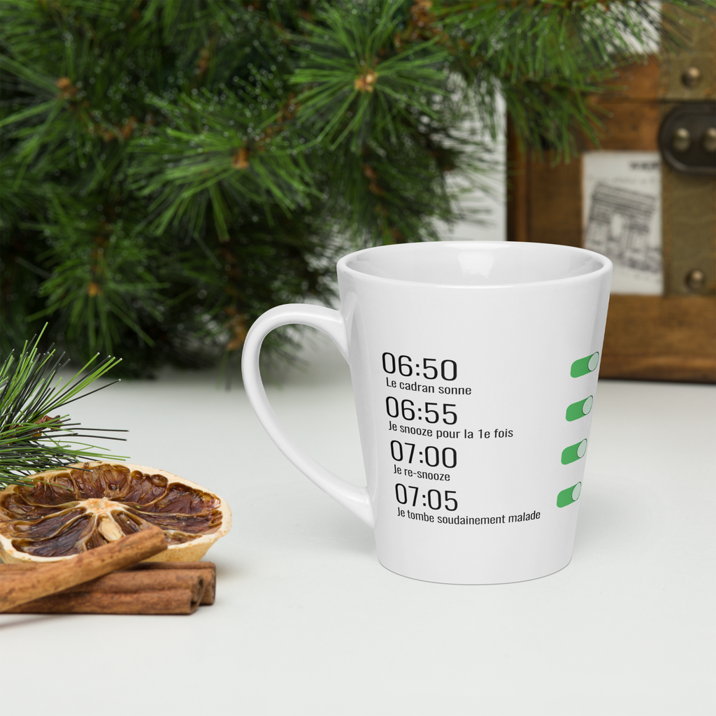 Tasse/Mug humoristique - Horaire d'un matin... | Komic
