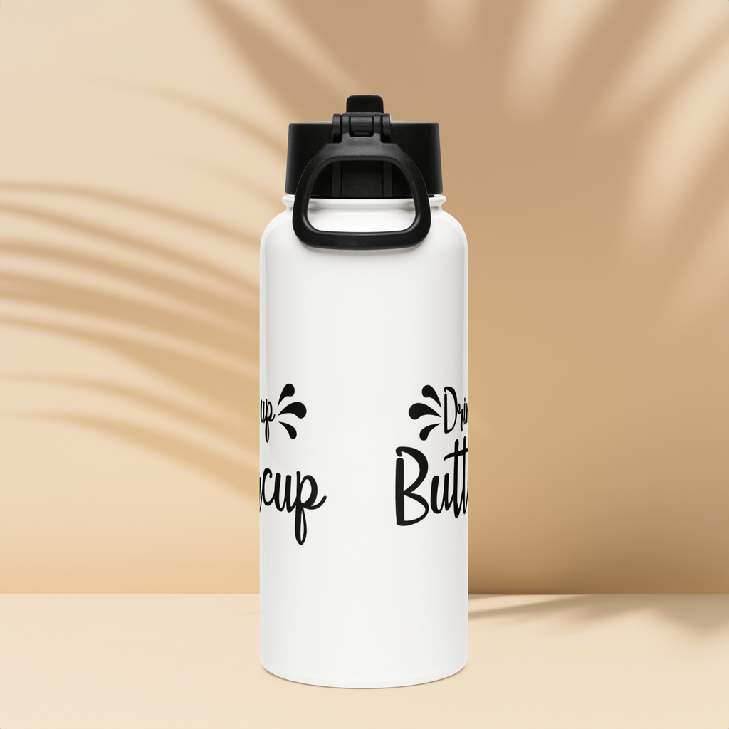 Bouteille d'eau humoristique - Drink up buttercup | Komic.ca