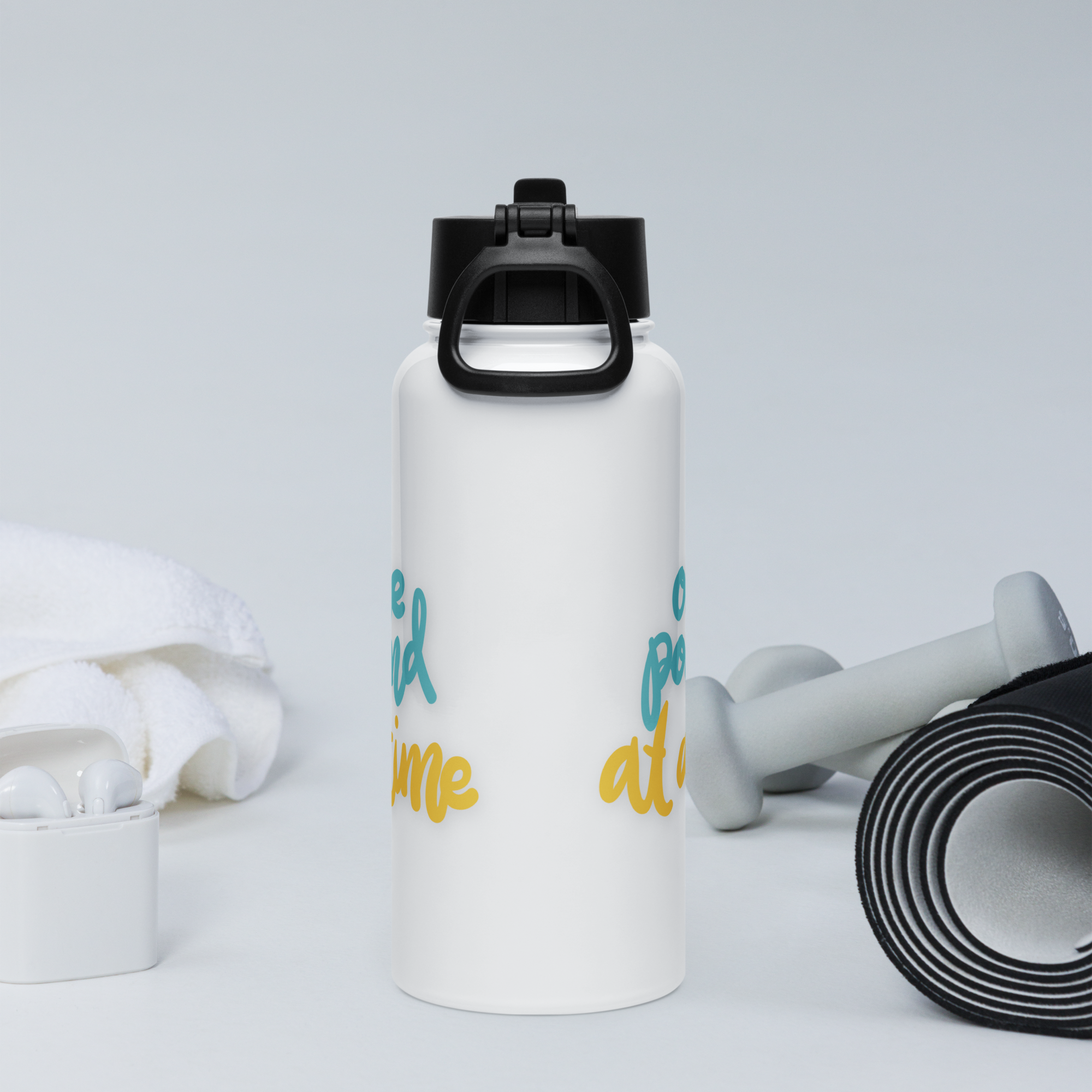 Bouteille d'eau humoristique - One pound at a time | Komic.ca