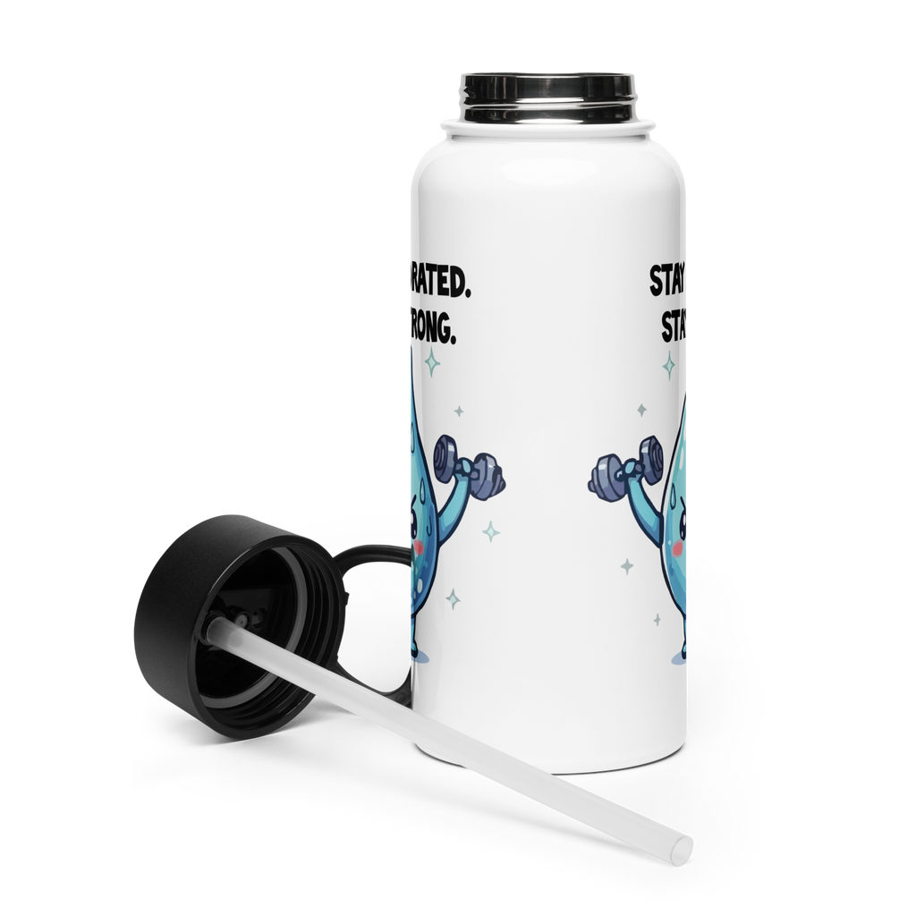 Bouteille d'eau humoristique - Stay hydrated, stay strong | Komic.ca