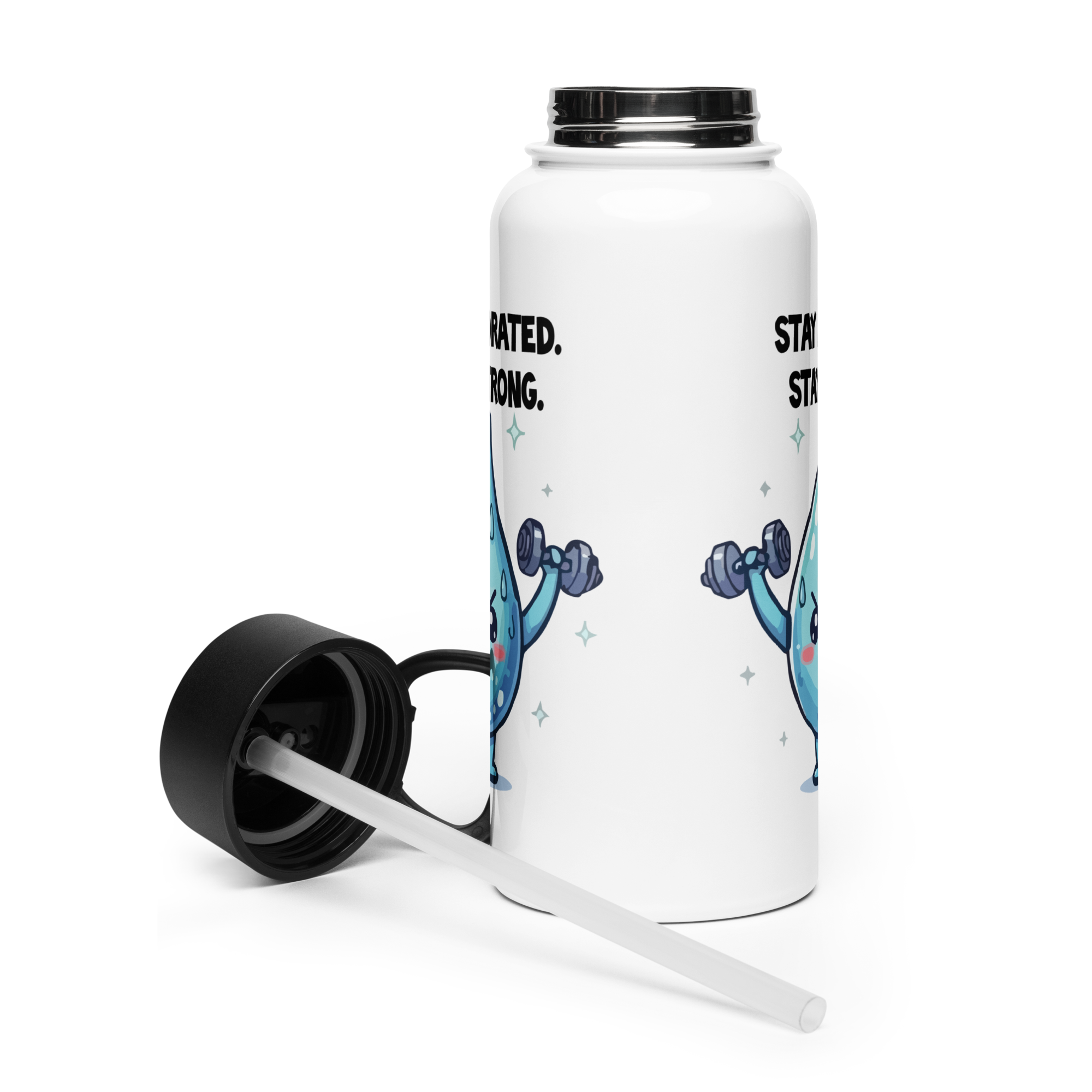 Bouteille d'eau humoristique - Stay hydrated, stay strong | Komic.ca