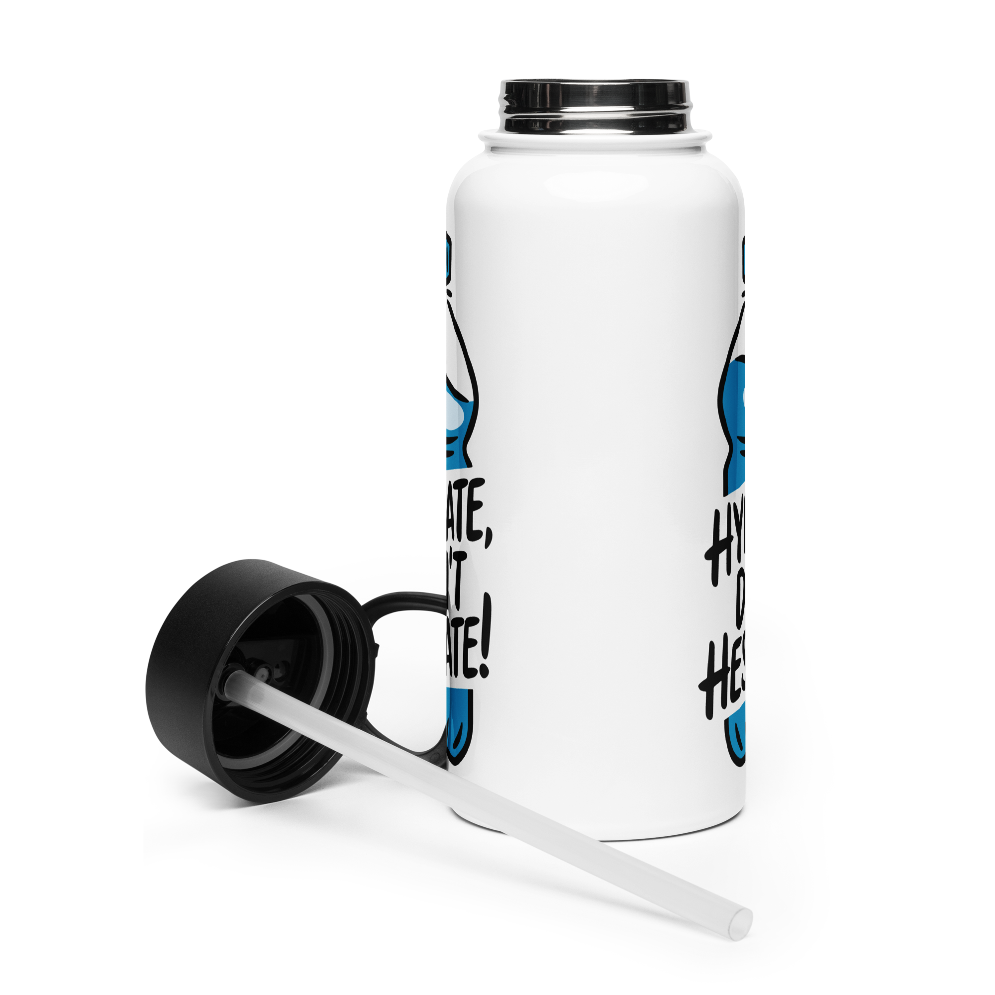 Bouteille d'eau humoristique - Hydrate, don't hesitate | Komic.ca