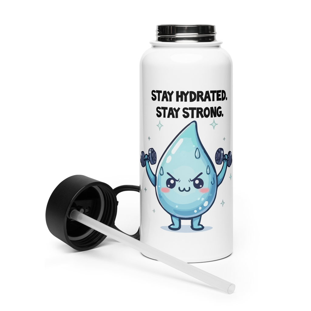 Bouteille d'eau humoristique - Stay hydrated, stay strong | Komic.ca
