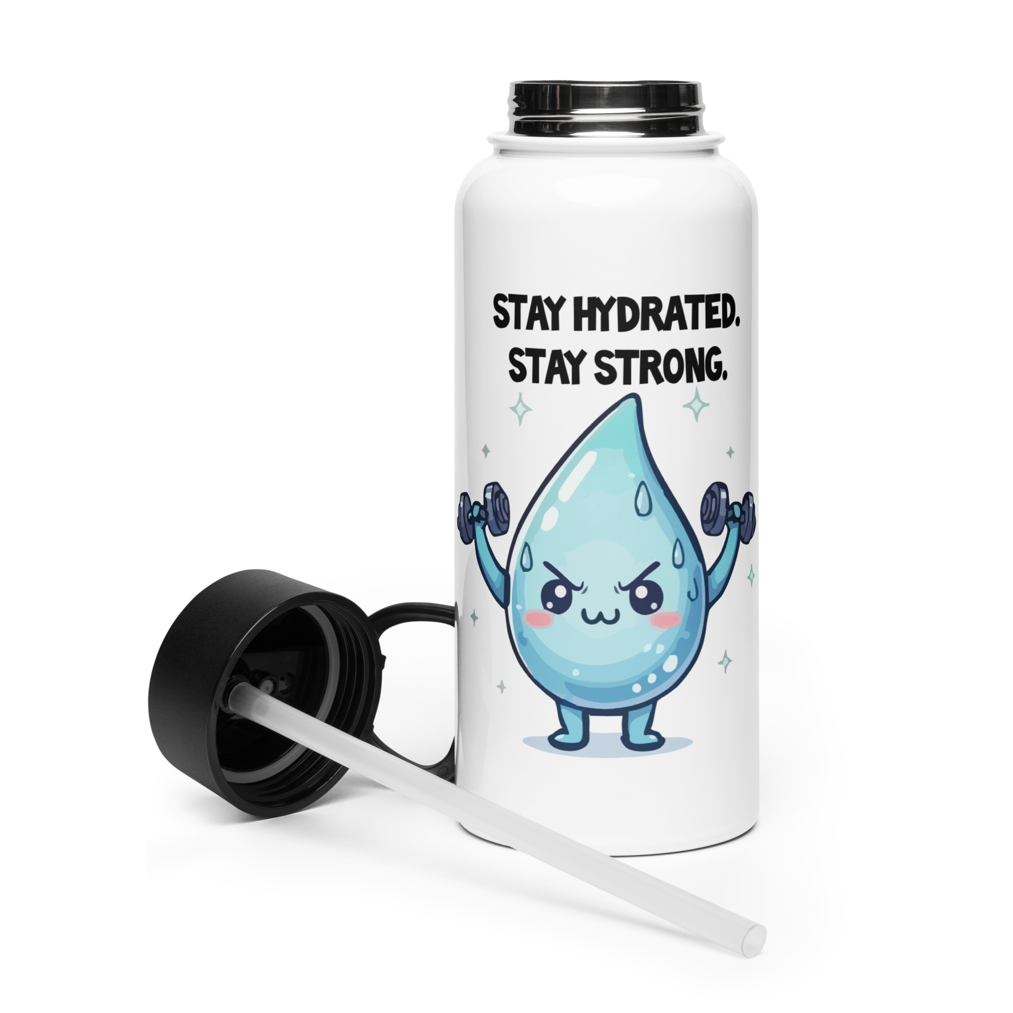 Bouteille d'eau humoristique - Stay hydrated, stay strong | Komic.ca