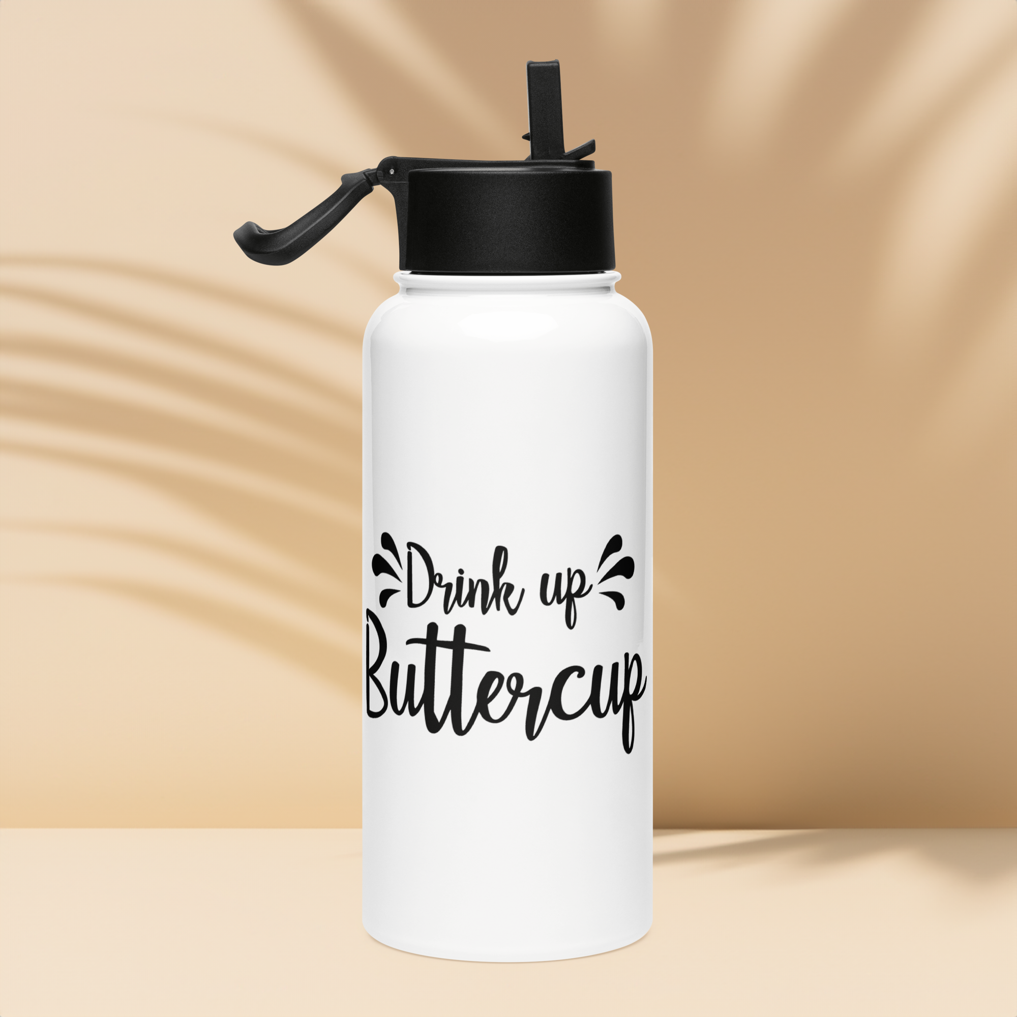 Bouteille d'eau humoristique - Drink up buttercup | Komic.ca