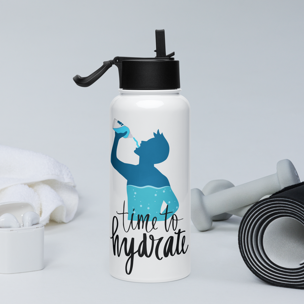 Bouteille d'eau humoristique - Time to hydrate | Komic.ca