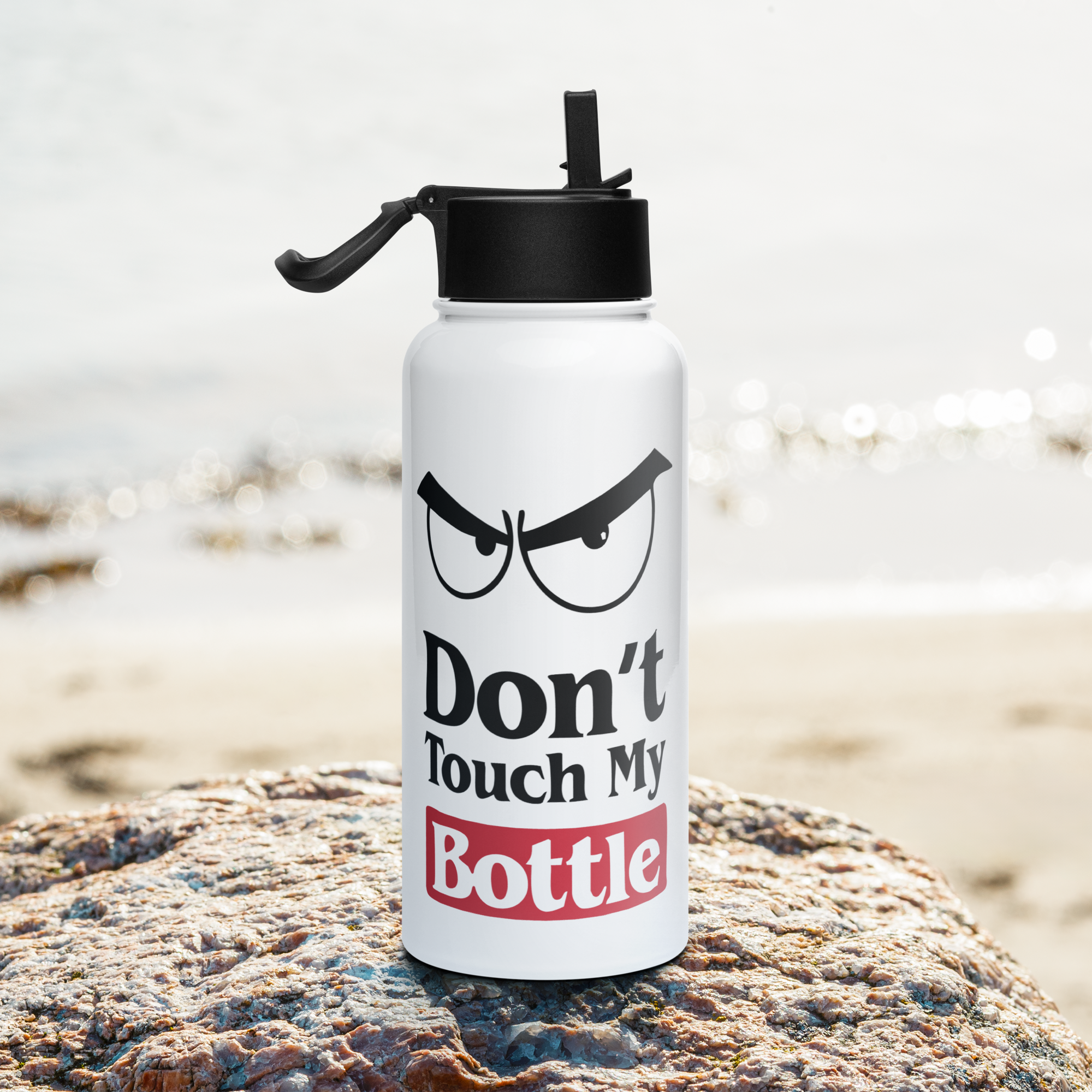 Bouteille d'eau humoristique - Don't touch my bottle | Komic.ca
