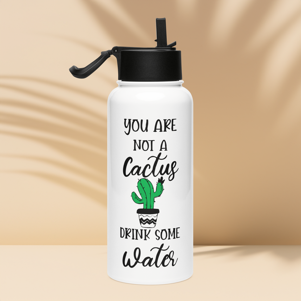 Bouteille d'eau humoristique - You are not a cactus, drink more water| Komic.ca
