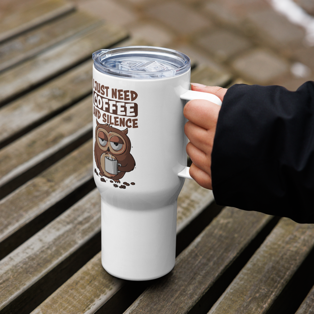 Tasse/Mug Humoristique - I just need coffee and silence | Komic.ca
