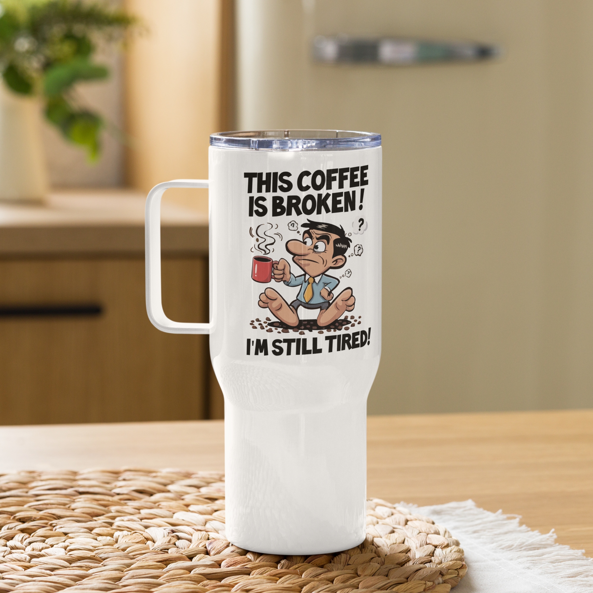 Tasse/Mug Humoristique - This coffee is broken, i'm still tired | Komic.ca