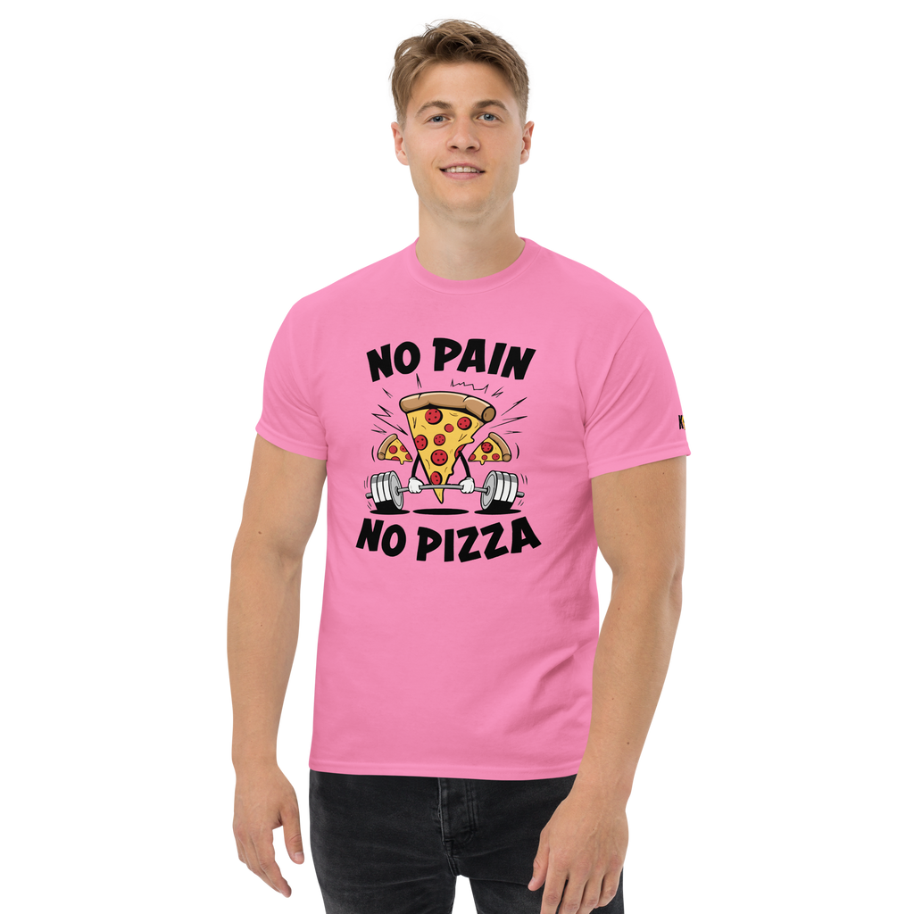 T-Shirt humoristique - No pain no pizza | Komic.ca