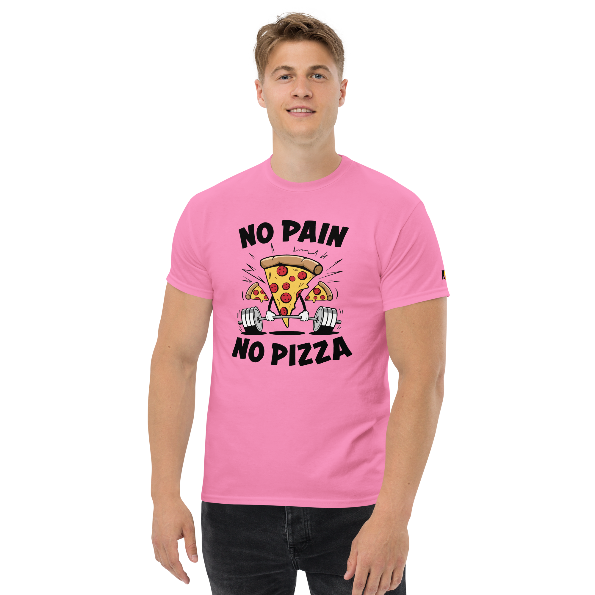 T-Shirt humoristique - No pain no pizza | Komic.ca