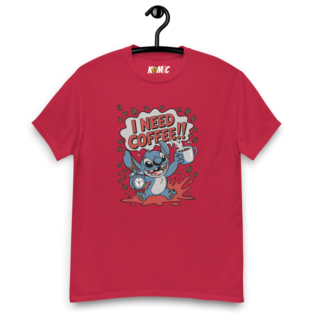 T-Shirt unisexe humoristique - I need coffee | Komic
