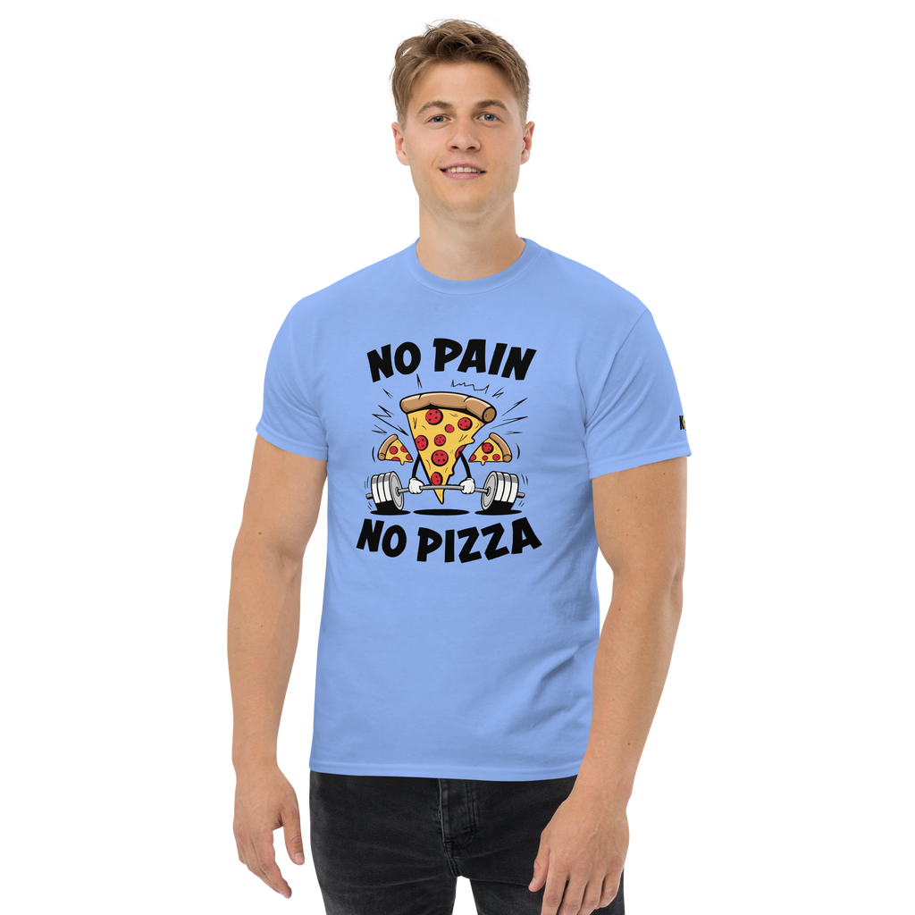 T-Shirt humoristique - No pain no pizza | Komic.ca