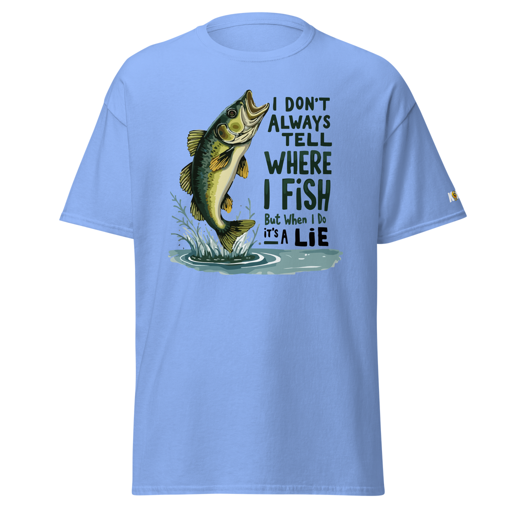 T-shirt humoristique - I don't always tell where i fish | Komic.ca
