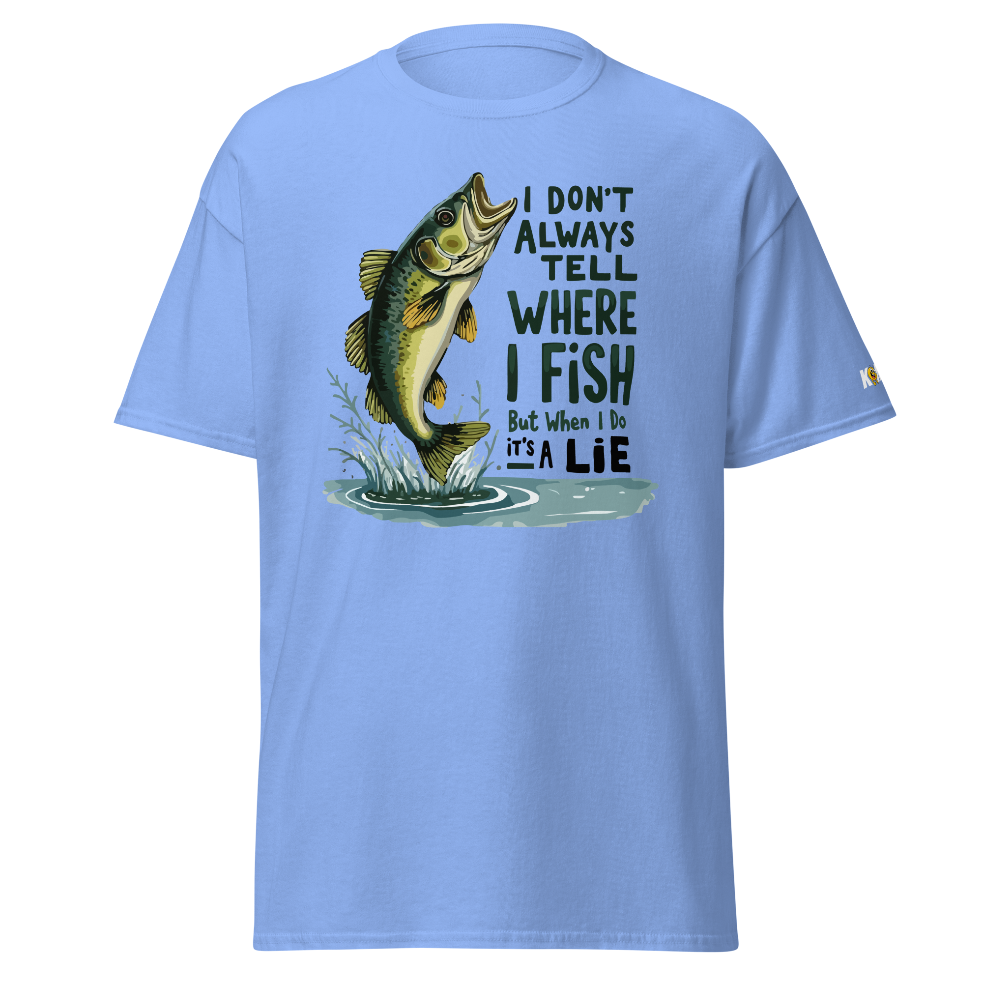 T-shirt humoristique - I don't always tell where i fish | Komic.ca