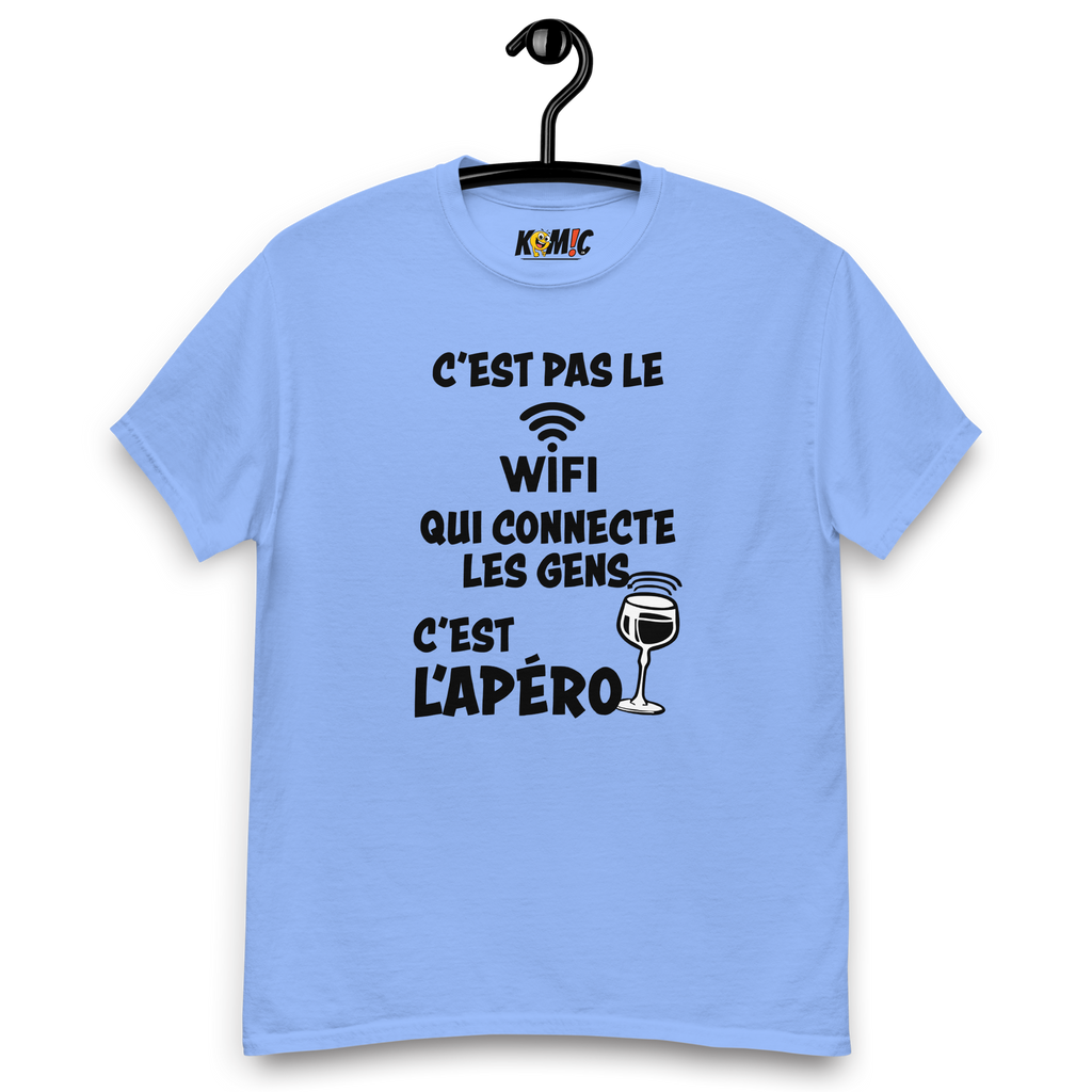 T-Shirt humoristique - C'est pas le WIFI qui connecte les gens c'est l'apéro | Komic.ca