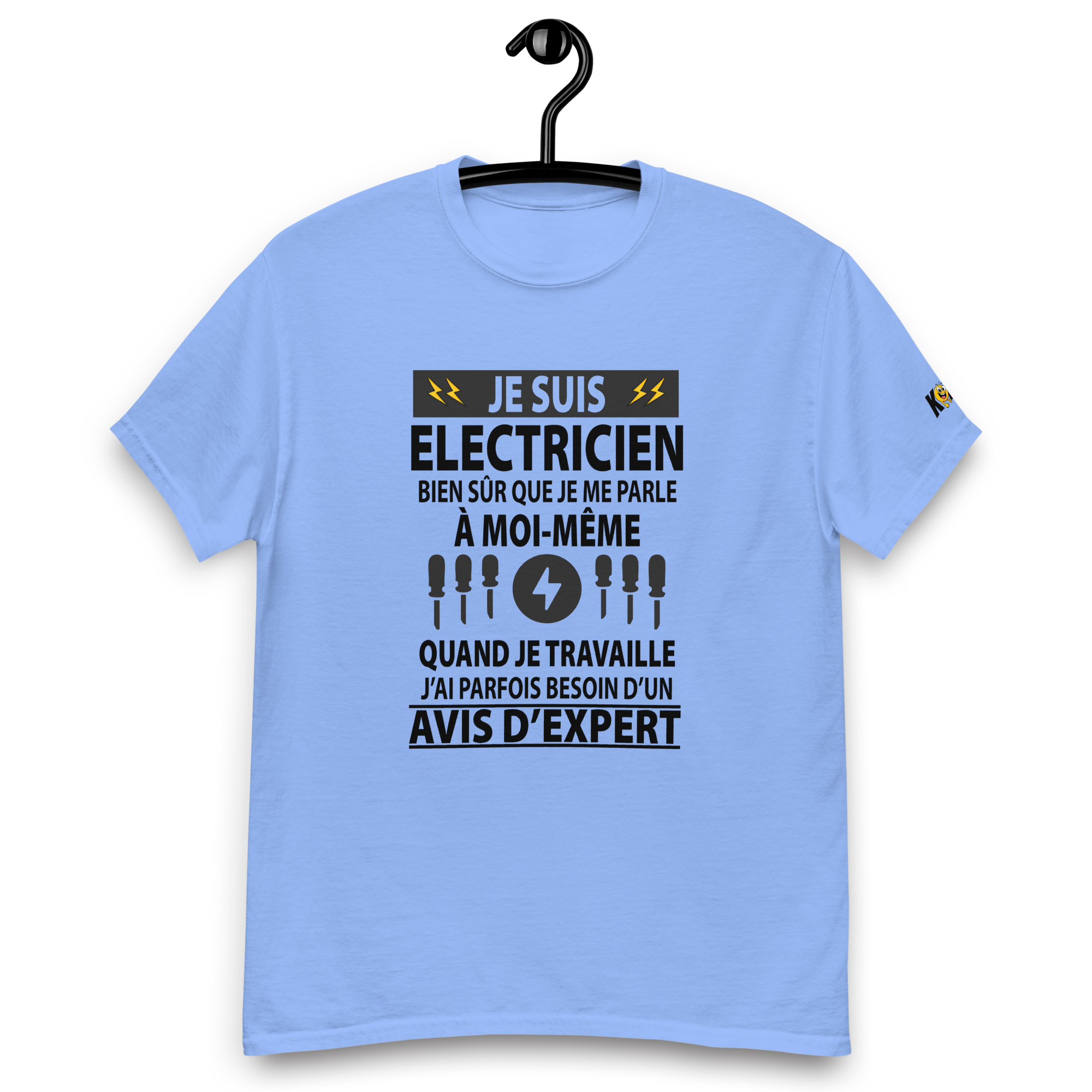 T-Shirt humoristique - Je suis un électricien, bien sûr que je me parle | Komic.ca